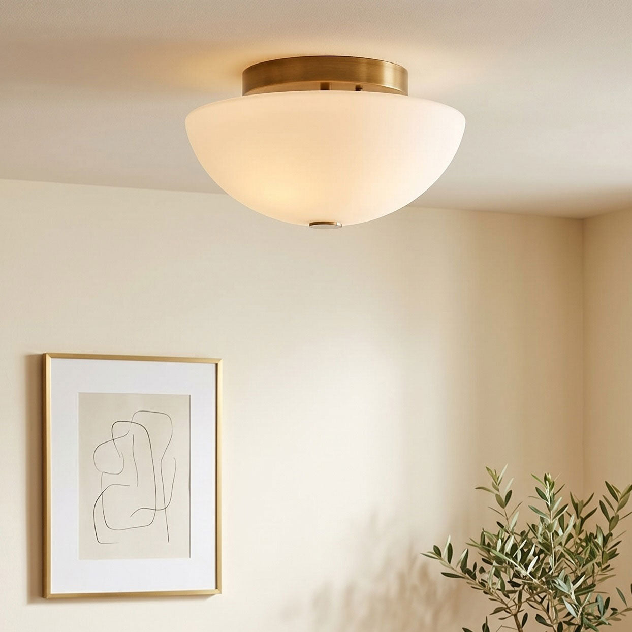 Jeanne White Flush Mount