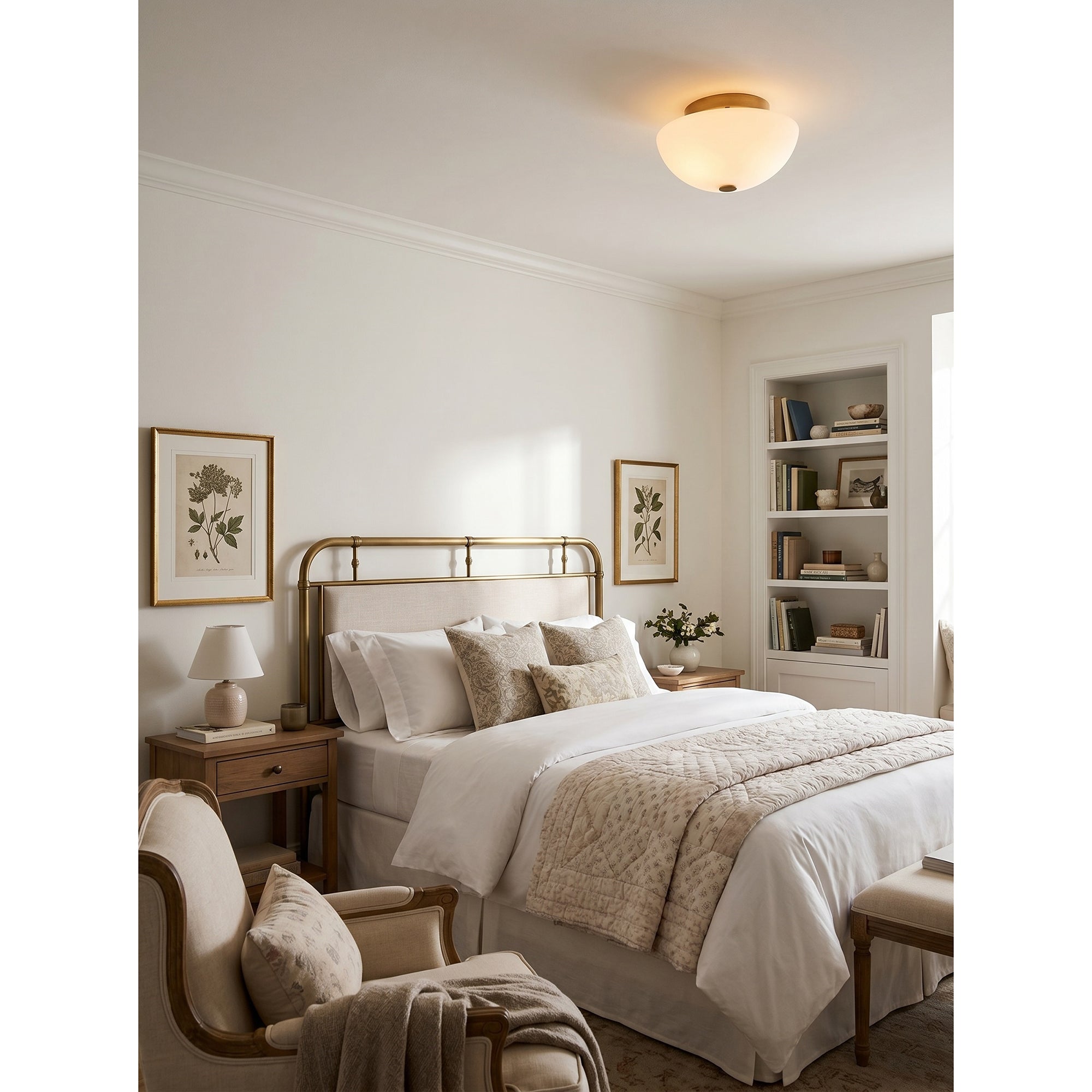 Jeanne White Flush Mount