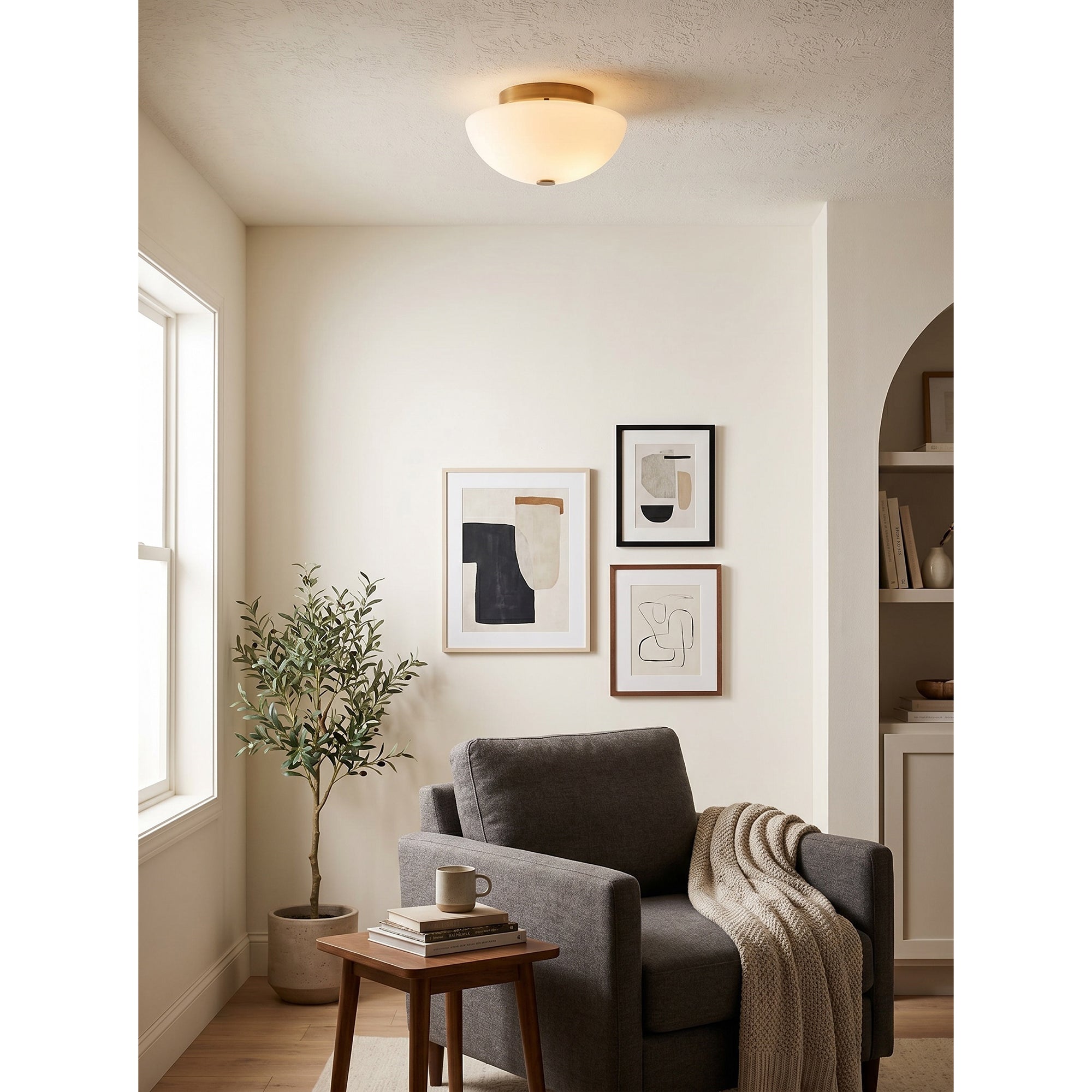 Jeanne White Flush Mount