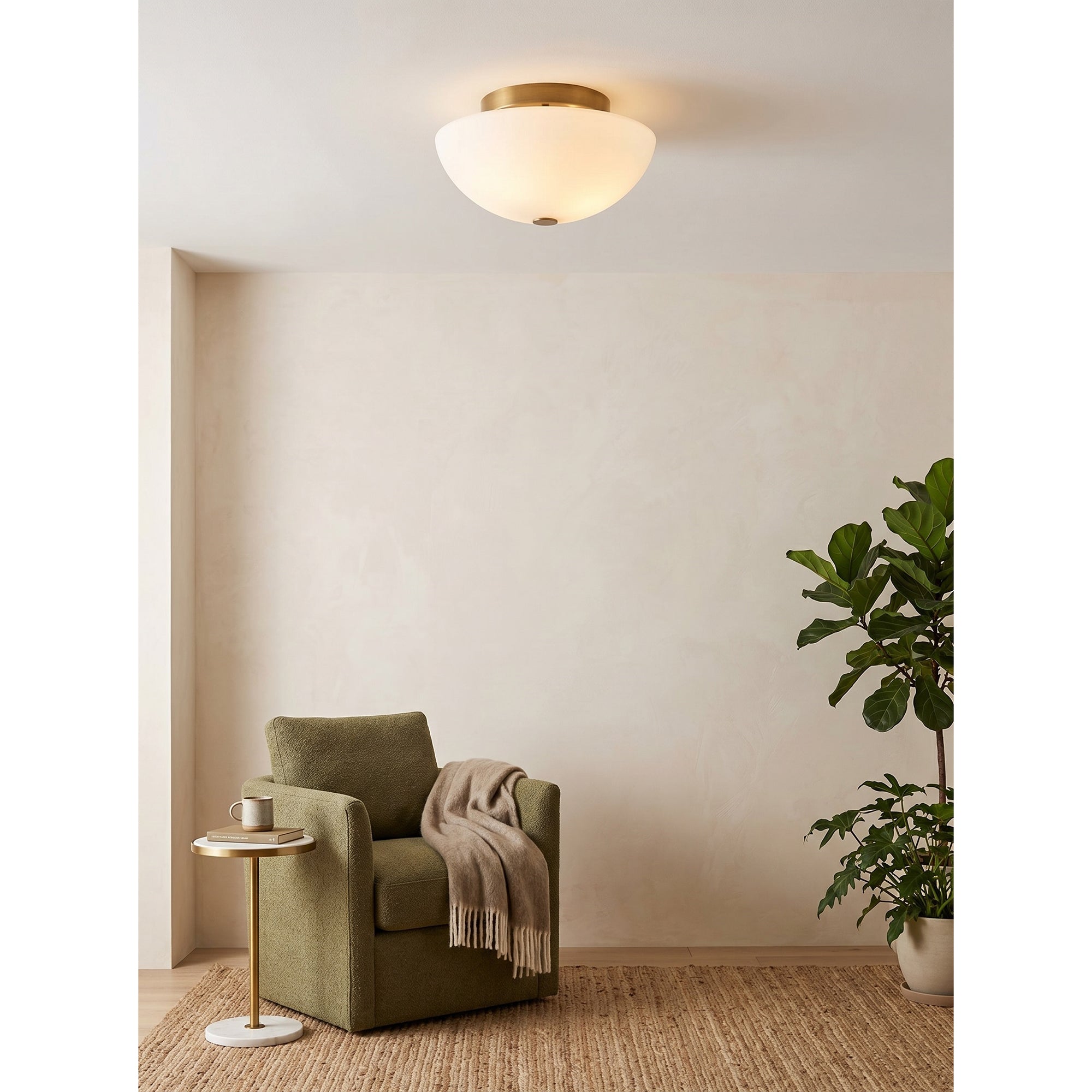 Jeanne White Flush Mount