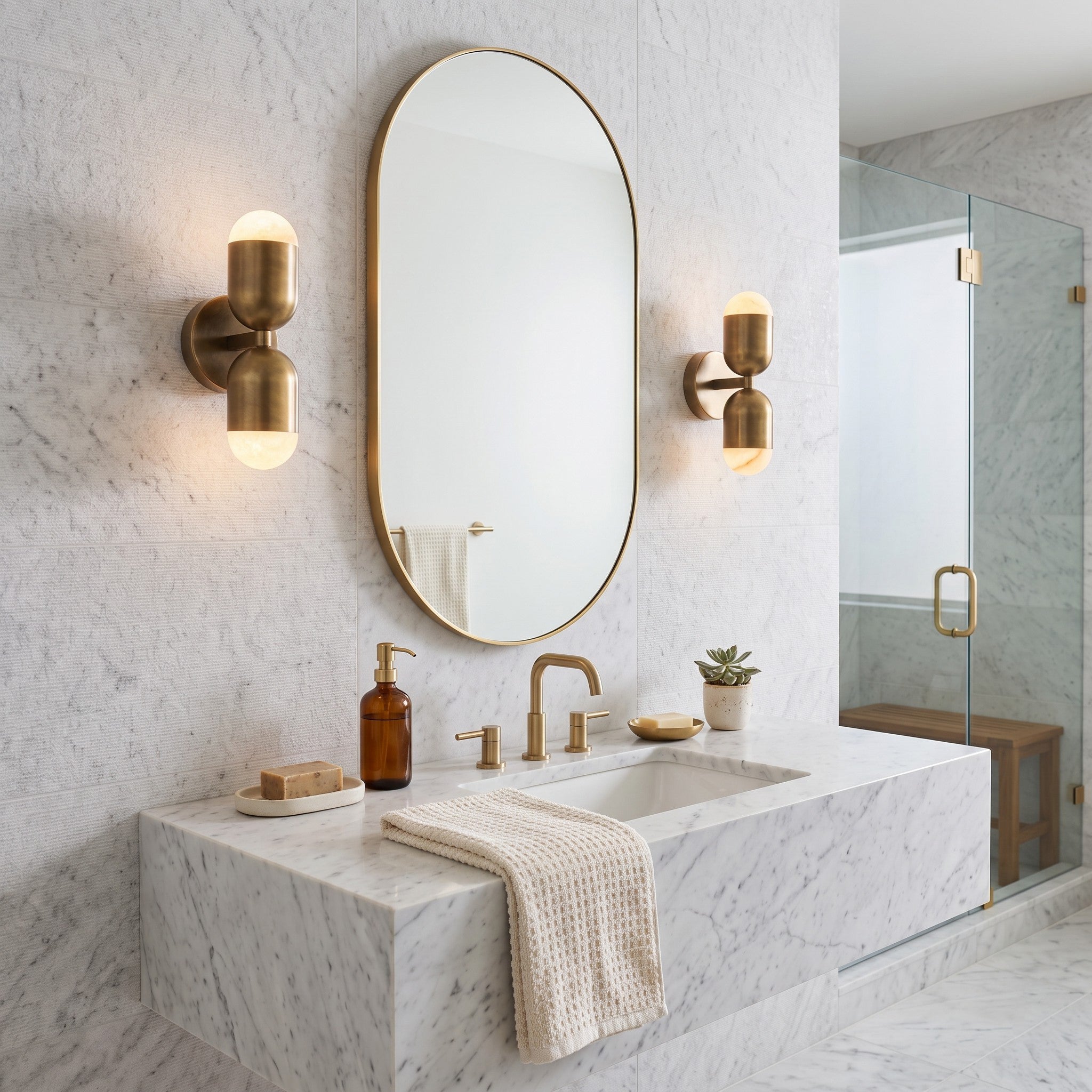 Jensen Alabaster Wall Sconce