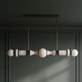 Load image into Gallery viewer, Julian Flambeau Alabaster Chandelier
