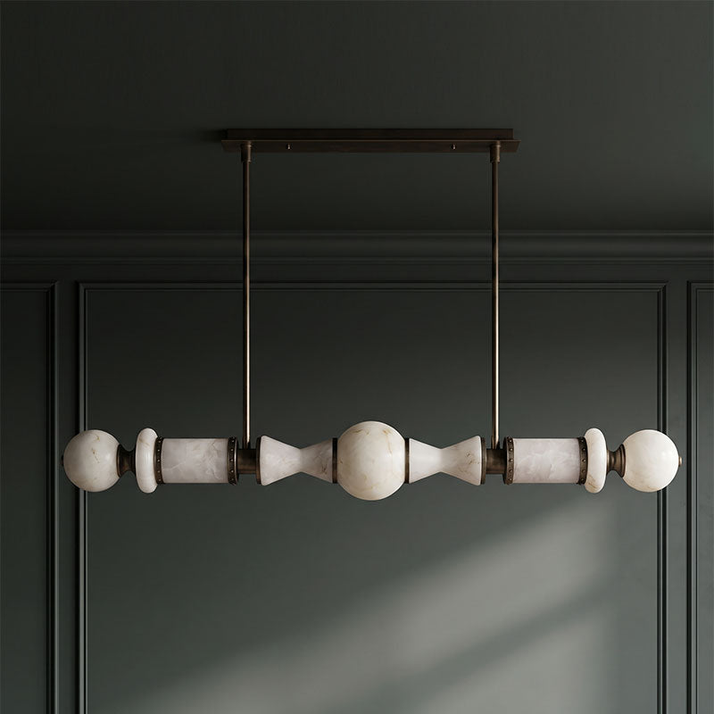 Julian Flambeau Alabaster Chandelier