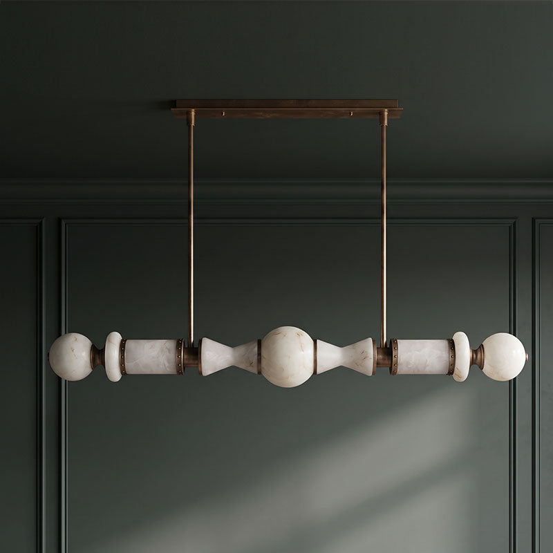 Julian Flambeau Alabaster Chandelier