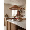 Load image into Gallery viewer, Kasbah Rattan Conical Pendant Lamp
