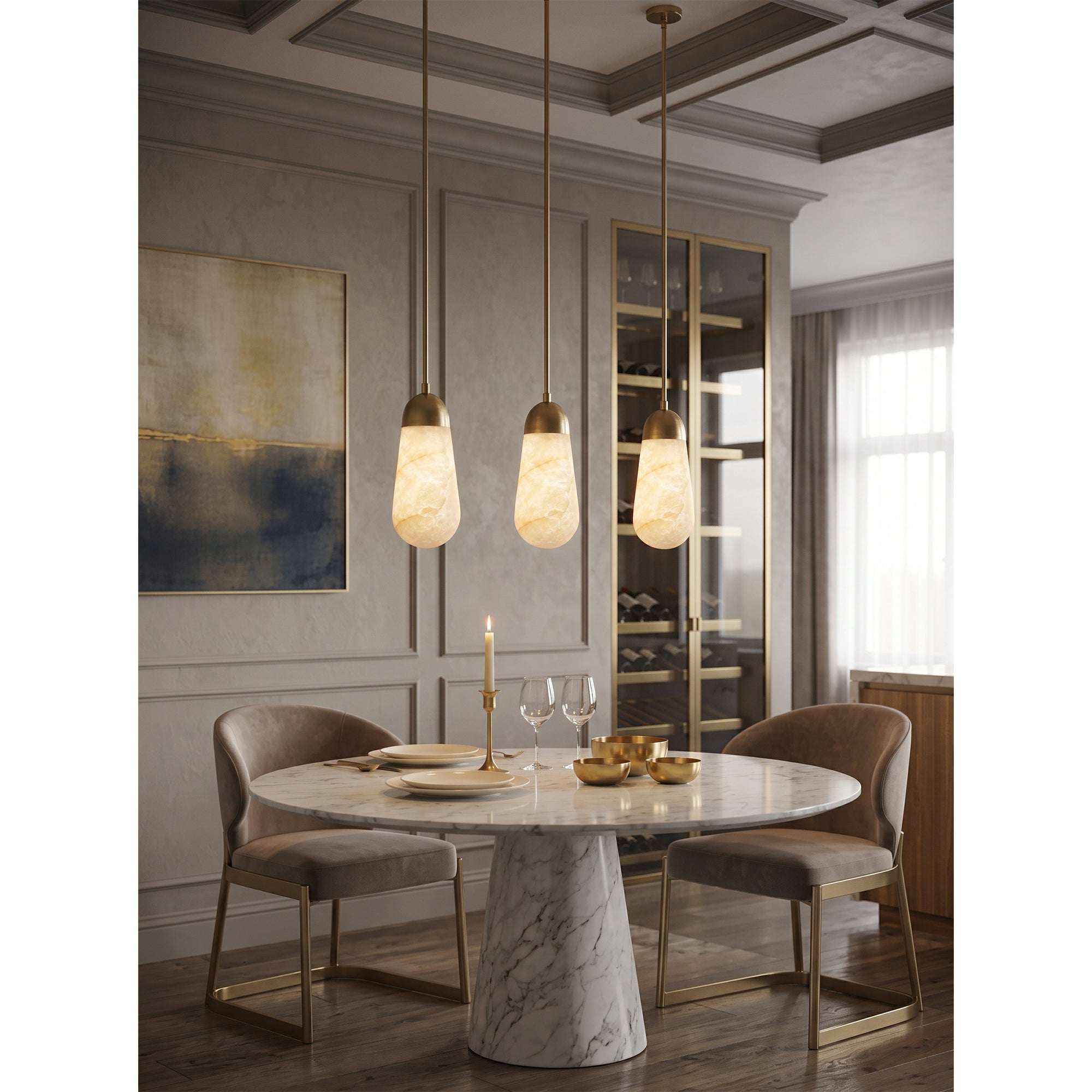 Lariat Alabaster Pendant Lamp