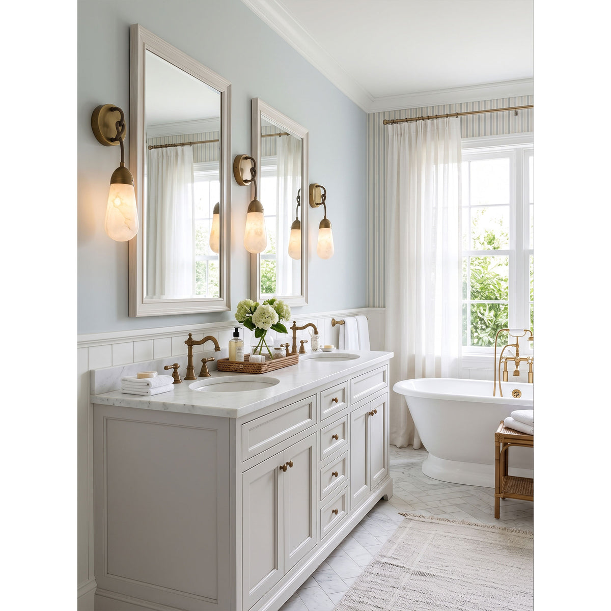 Lariat Alabaster Wall Sconce