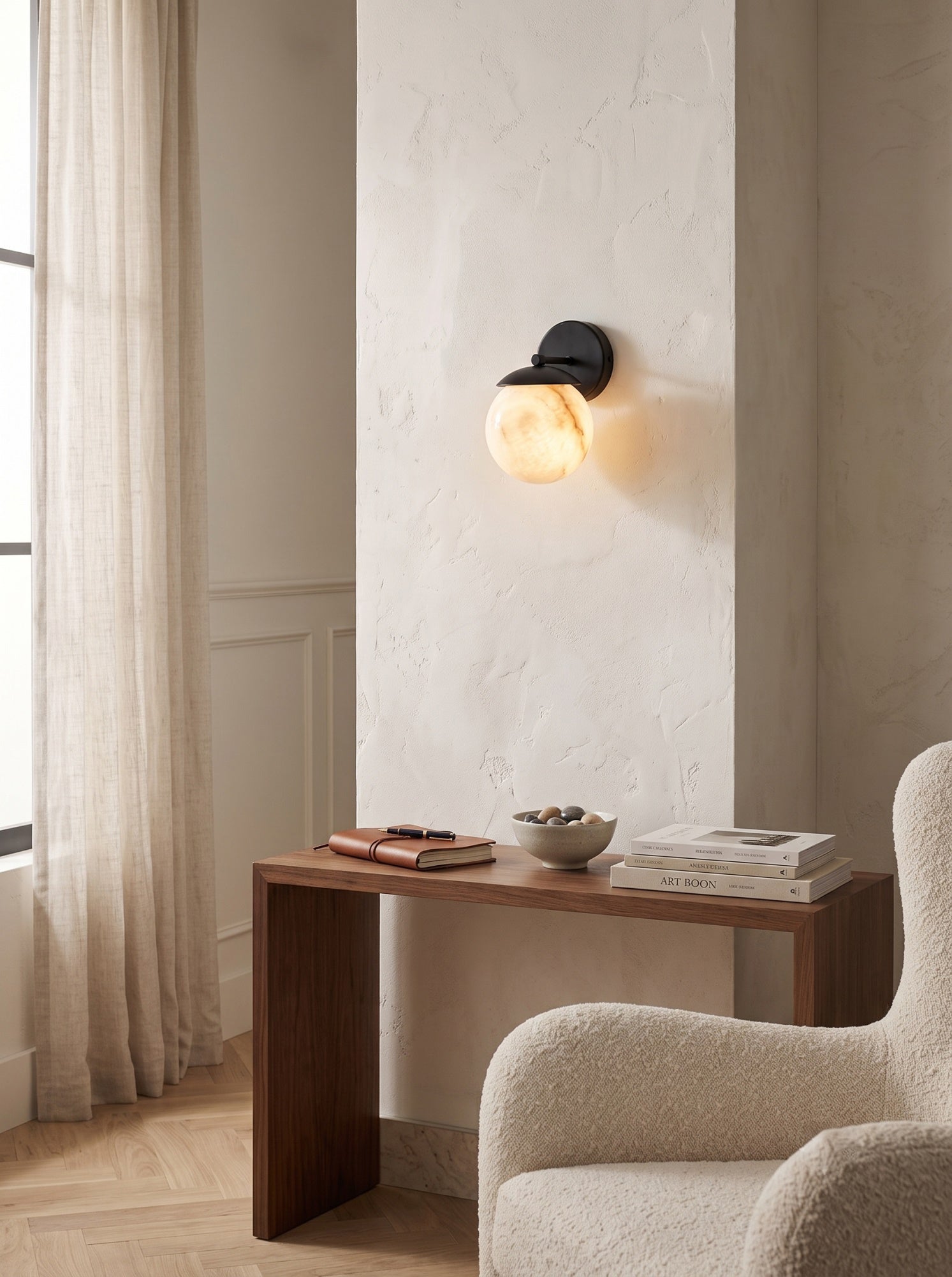 Lark Julep Alabaster Wall Sconce