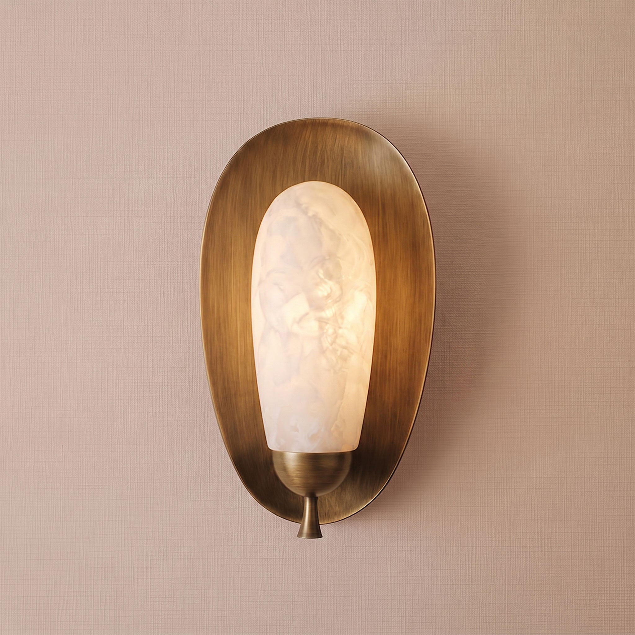 Laurel Blossom Alabaster Wall Sconce