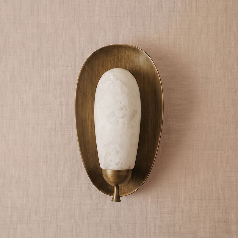 Laurel Blossom Alabaster Wall Sconce
