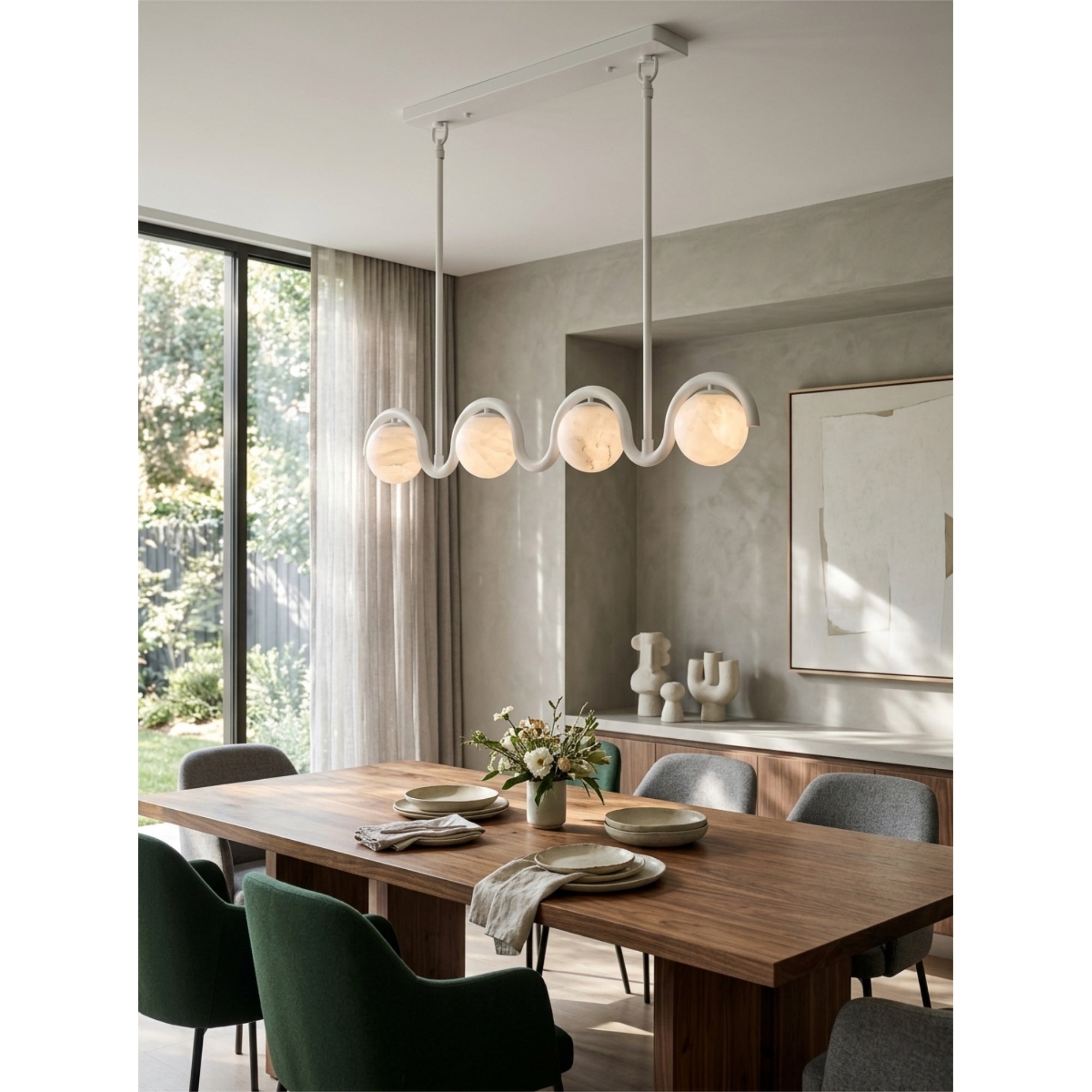 Lenox Linear Alabaster Chandelier