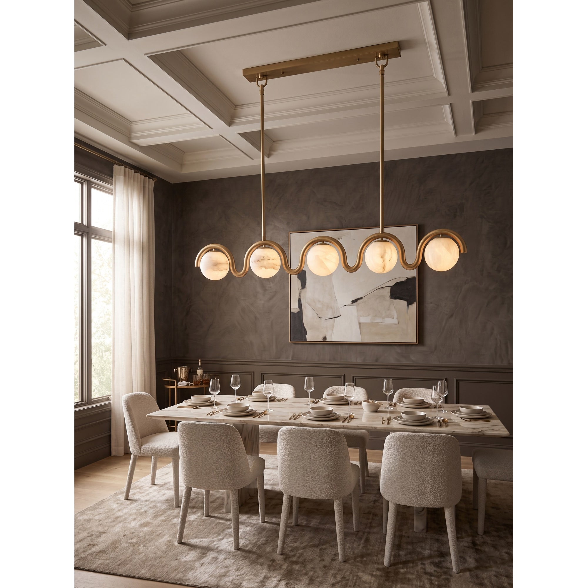 Lenox Linear Alabaster Chandelier