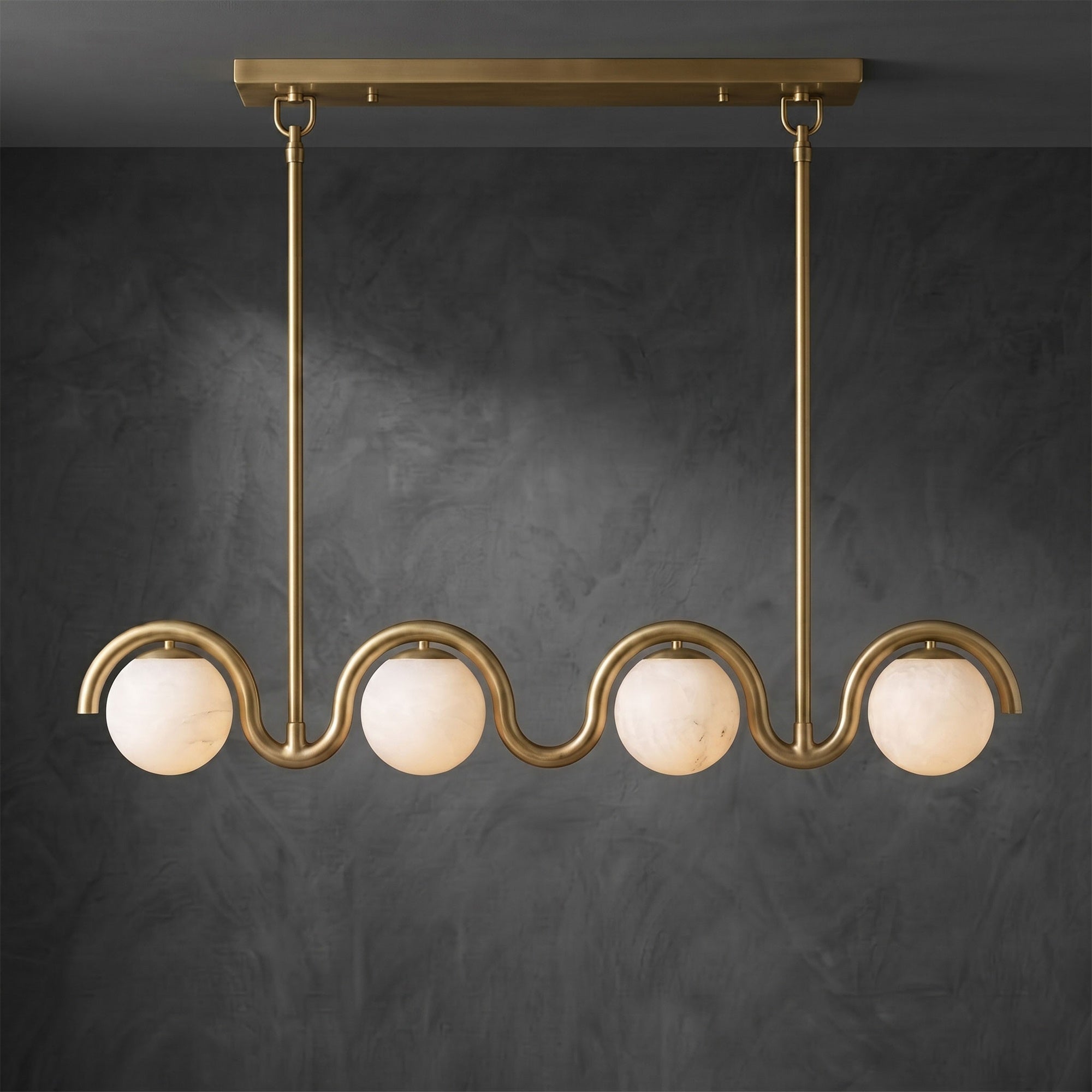 Lenox Linear Alabaster Chandelier