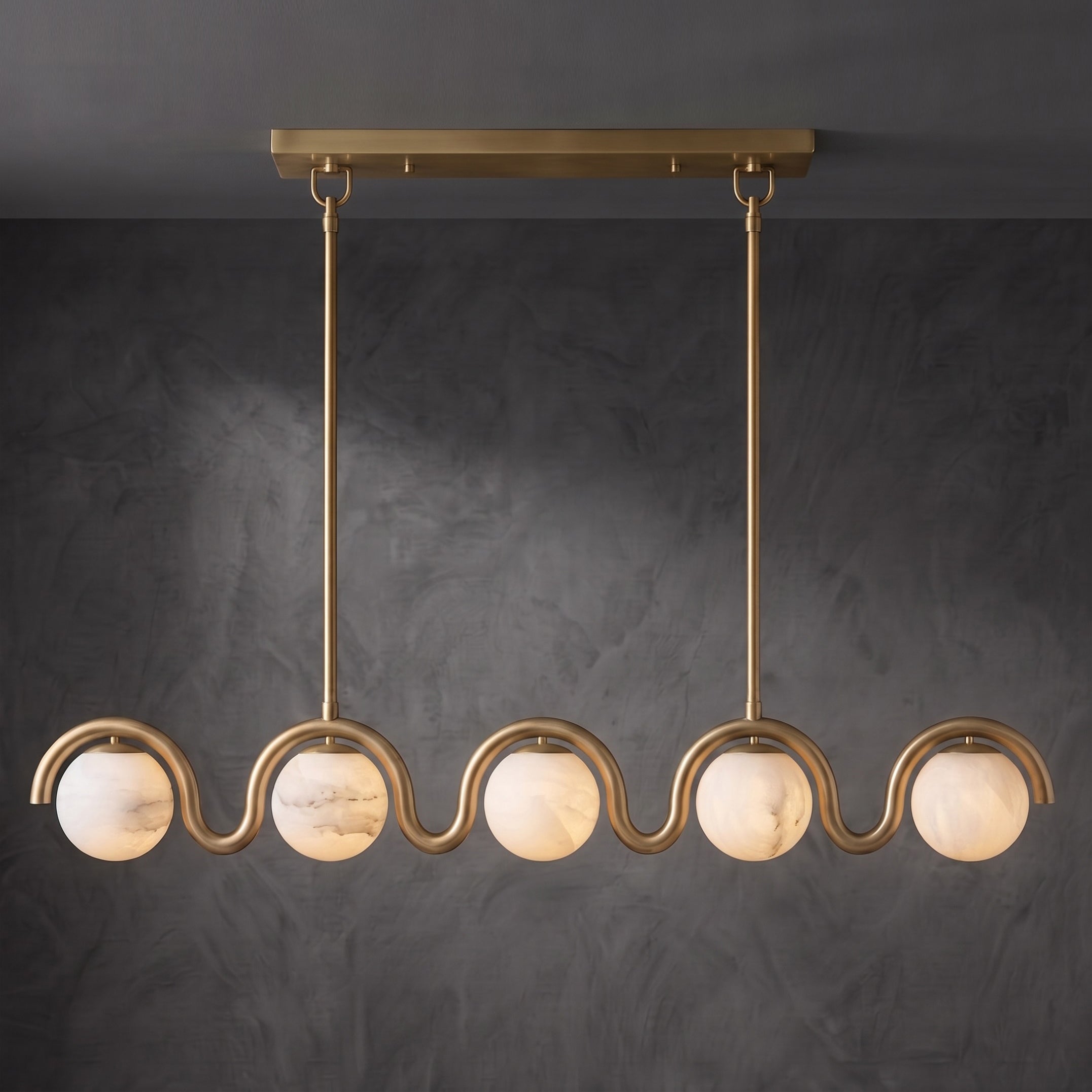 Lenox Linear Alabaster Chandelier