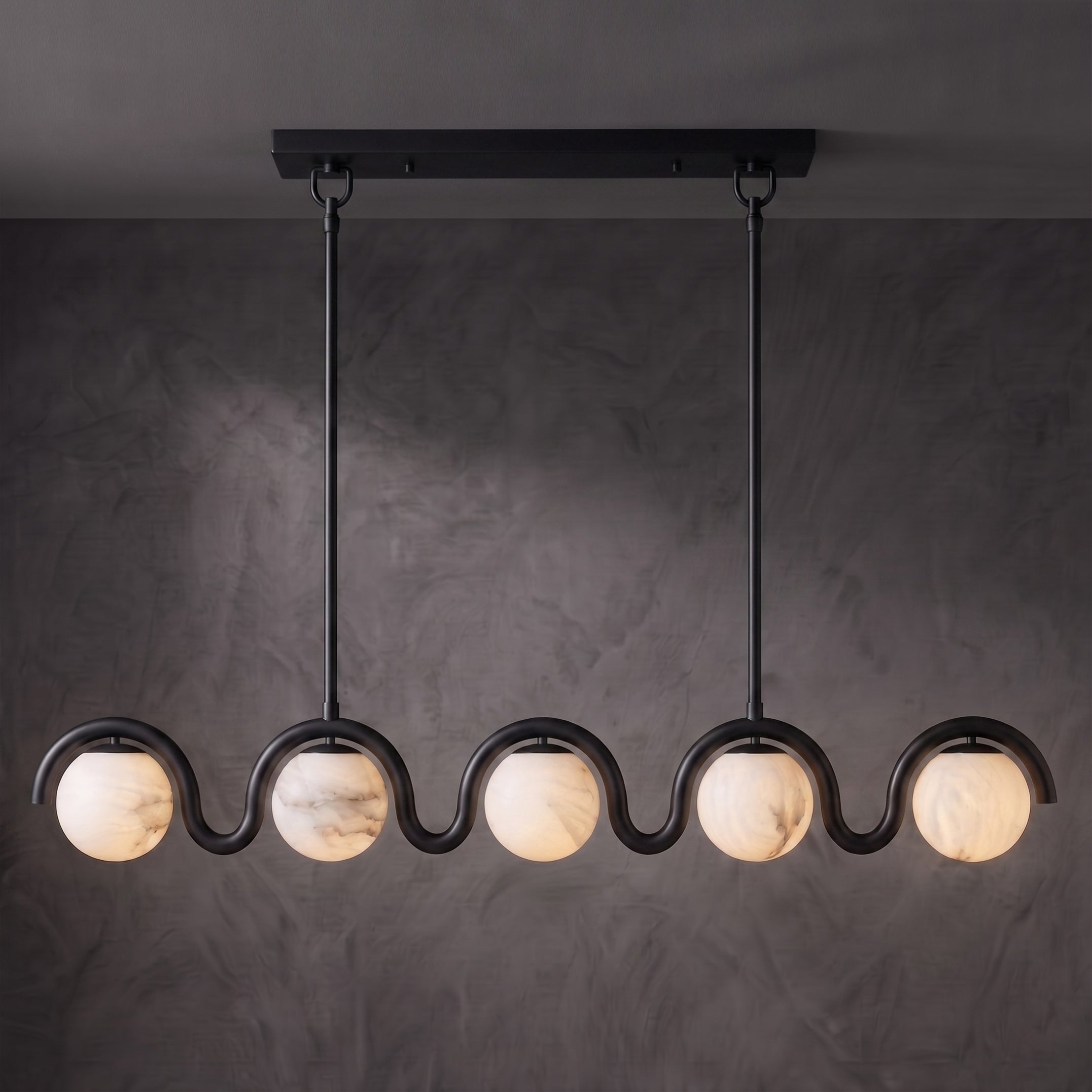 Lenox Linear Alabaster Chandelier