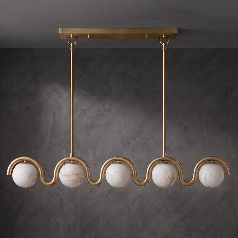 Lenox Linear Alabaster Chandelier