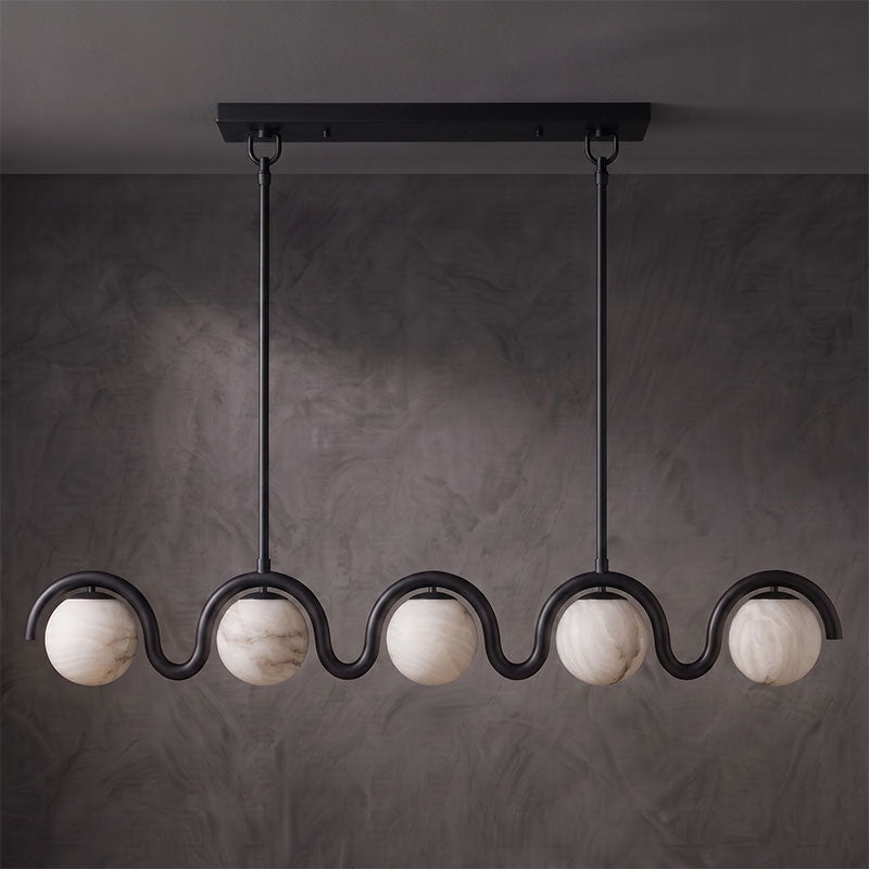 Lenox Linear Alabaster Chandelier
