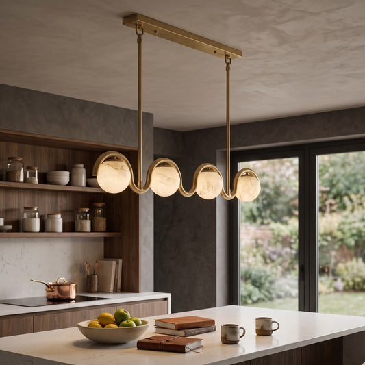 Lenox Linear Alabaster Chandelier