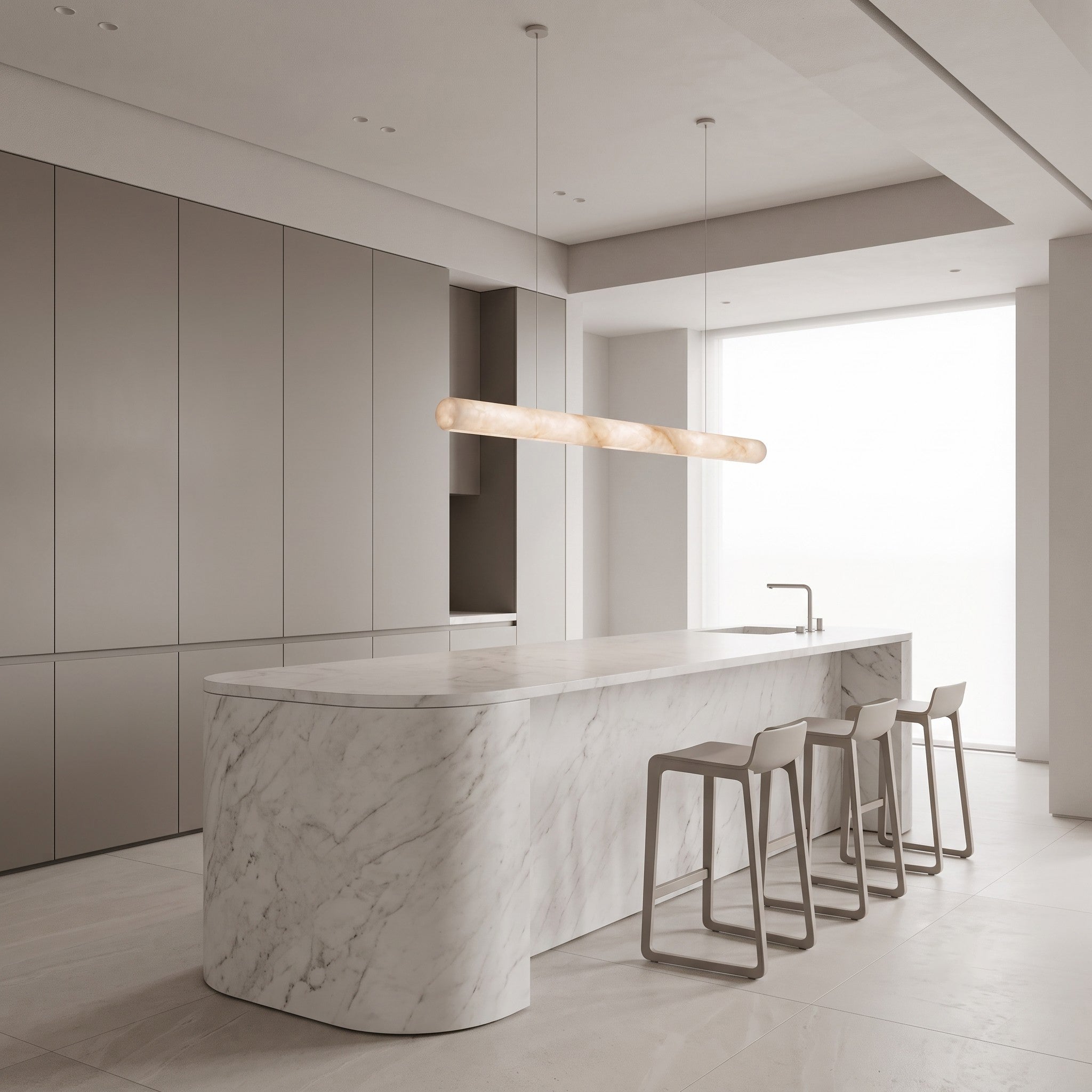 Liorvane Alabaster Linear Pendant Lamp