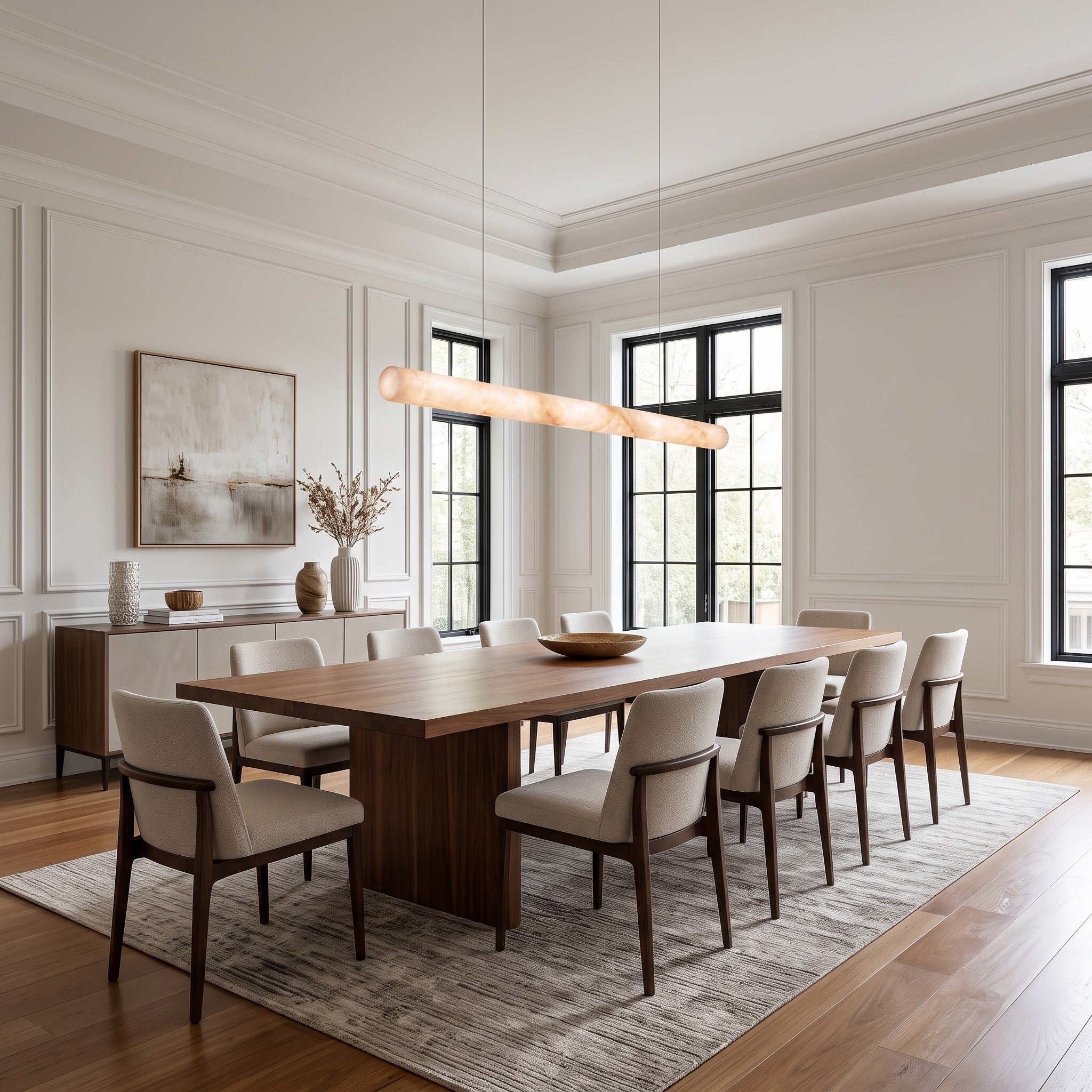 Liorvane Alabaster Linear Pendant Lamp