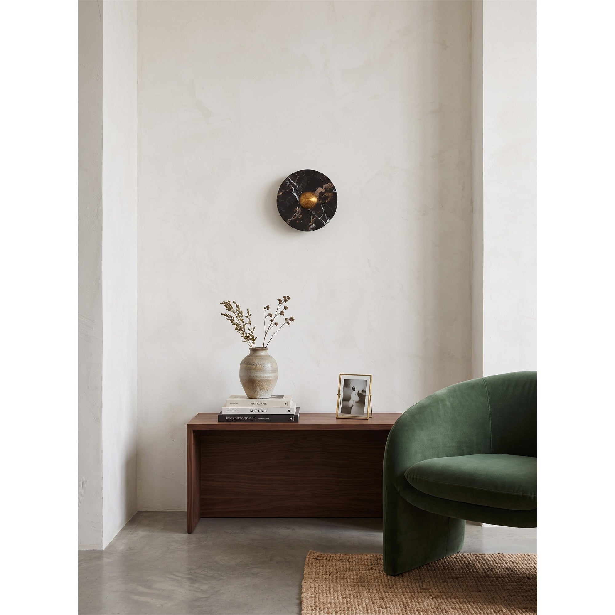 Lucie Black Gold Marble Wall Sconce