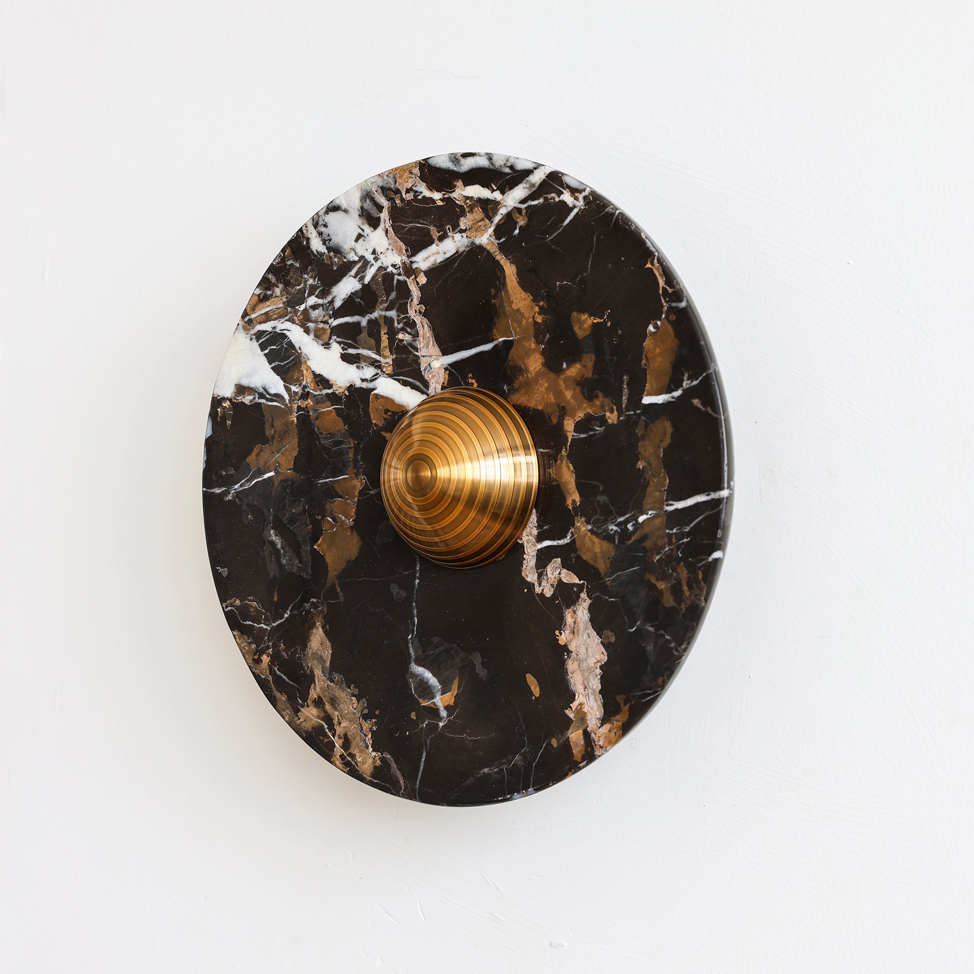Lucie Black Gold Marble Wall Sconce