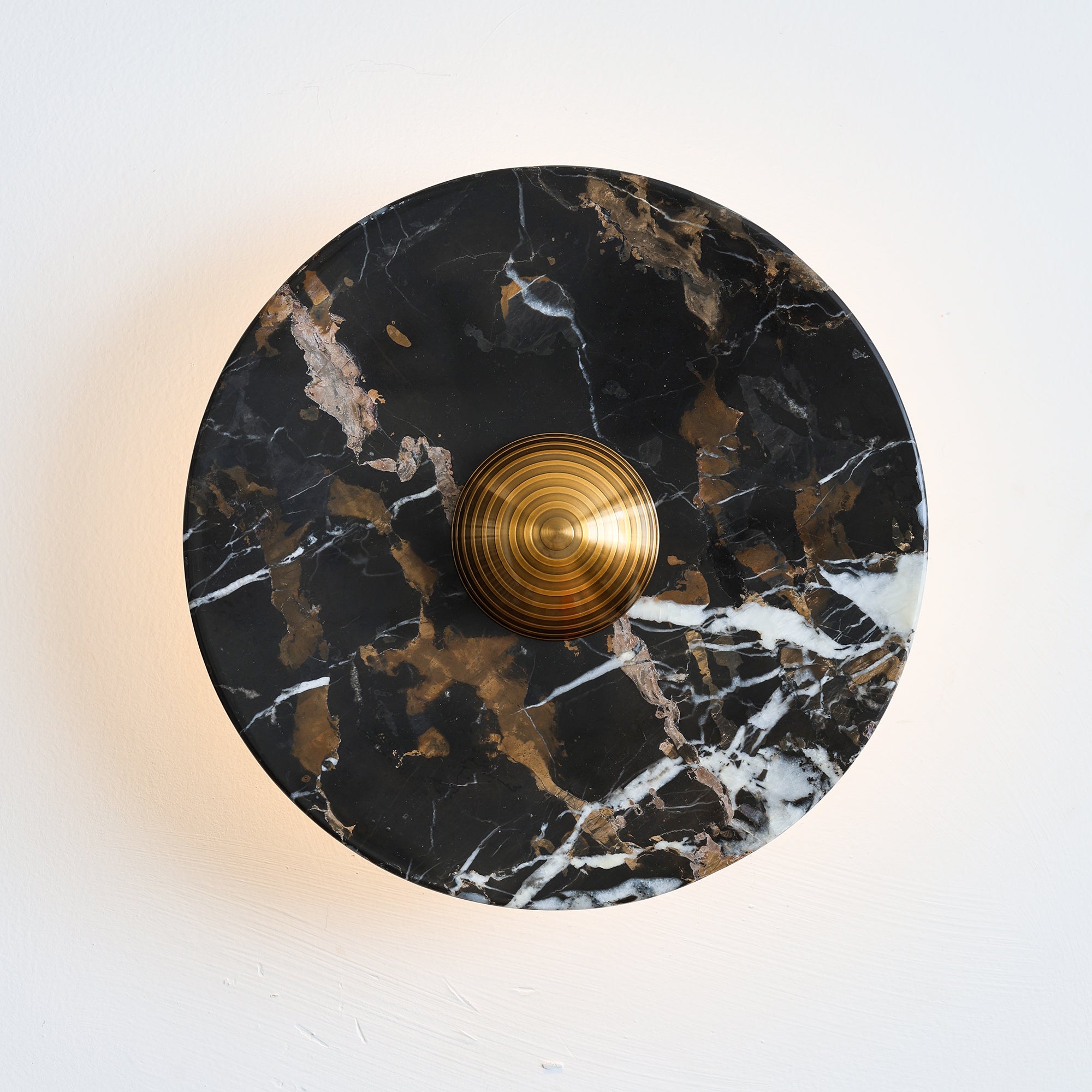 Lucie Black Gold Marble Wall Sconce