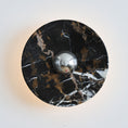 Load image into Gallery viewer, Lucie Black Gold Marble Wall Sconce
