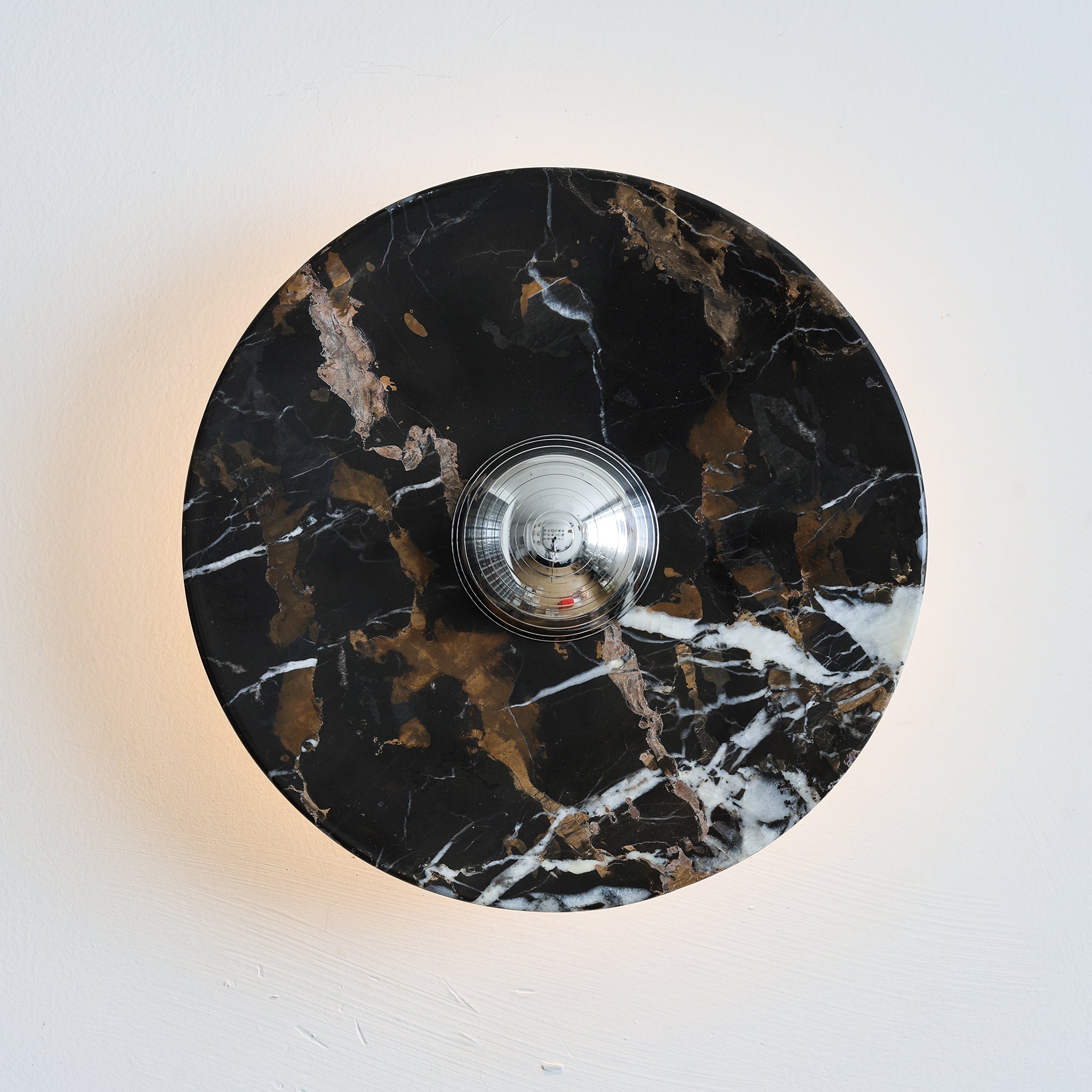 Lucie Black Gold Marble Wall Sconce