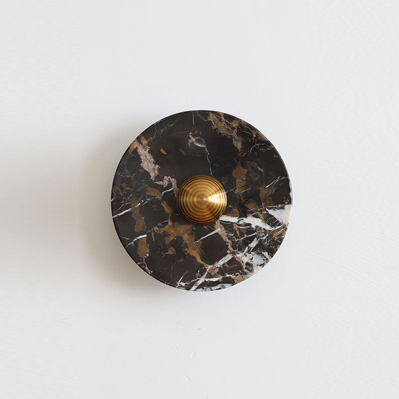 Lucie Black Gold Marble Wall Sconce