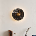 Load image into Gallery viewer, Lucie Black Gold Marble Wall Sconce
