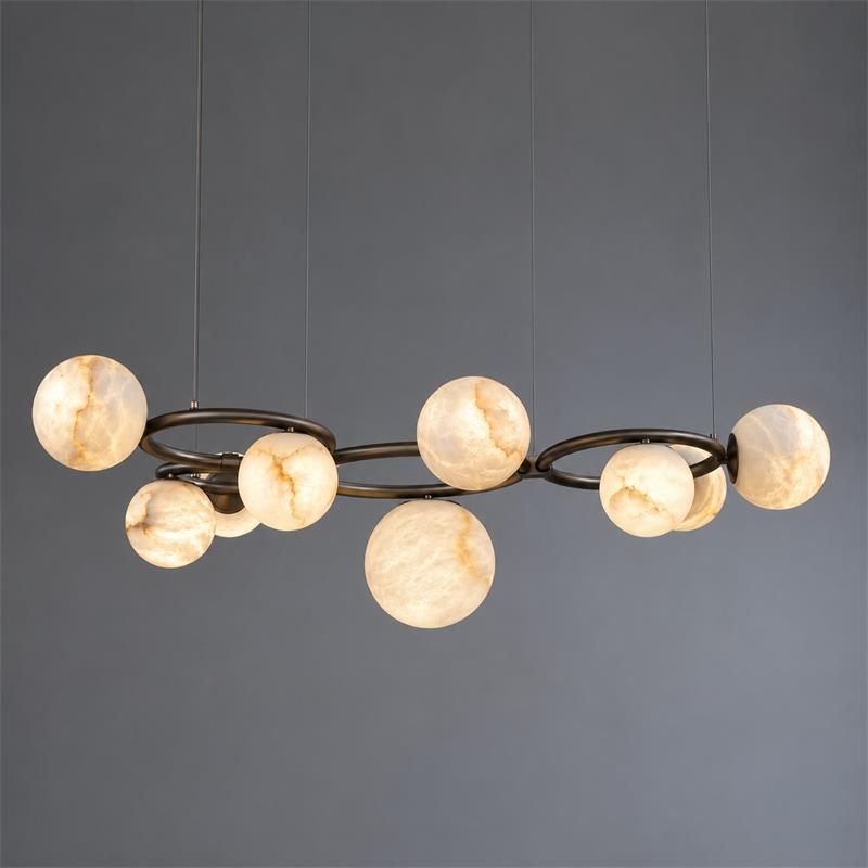 Lustre Lunavelle em alabastro