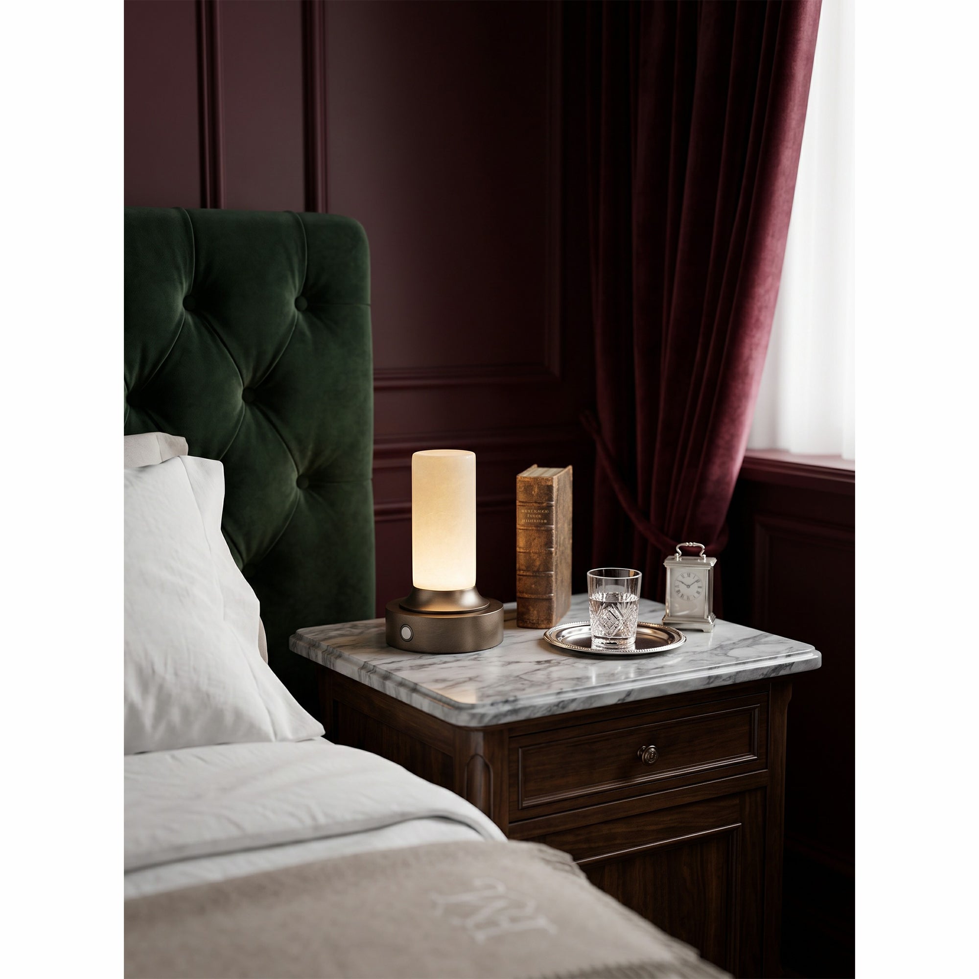 Lunerva Alabaster Table Lamp (Built-in Battery)