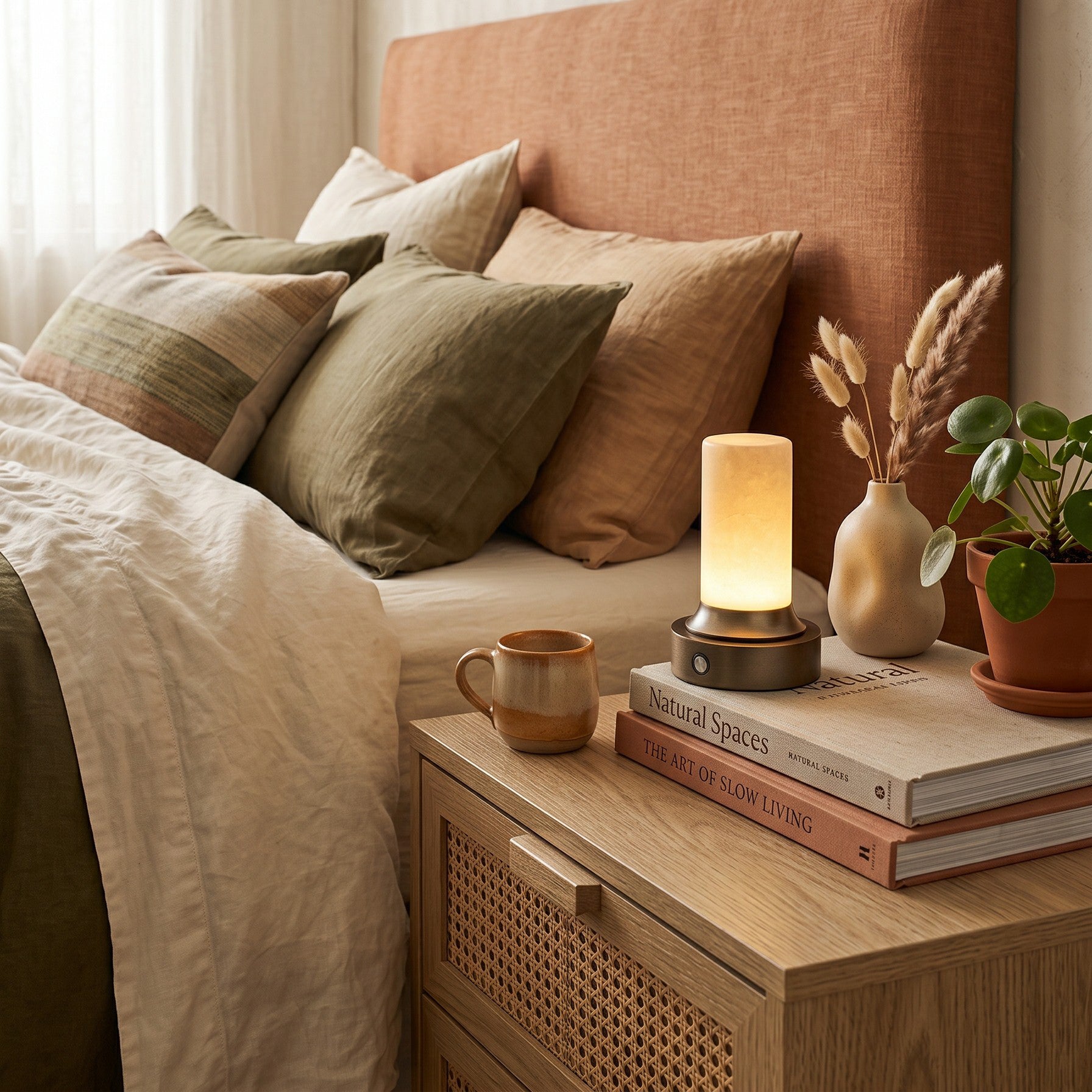 Lunerva Alabaster Table Lamp (Built-in Battery)