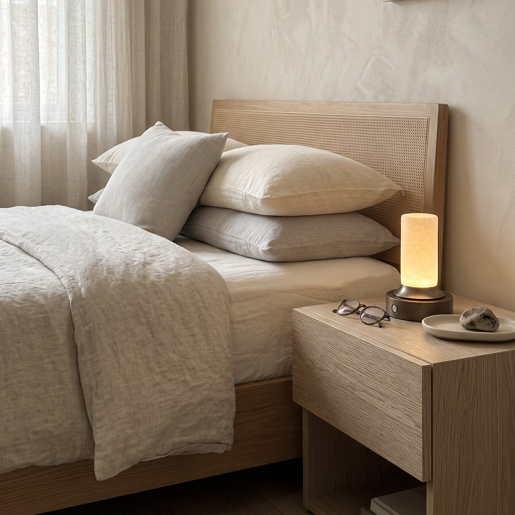 Lunerva Alabaster Table Lamp (Built-in Battery)