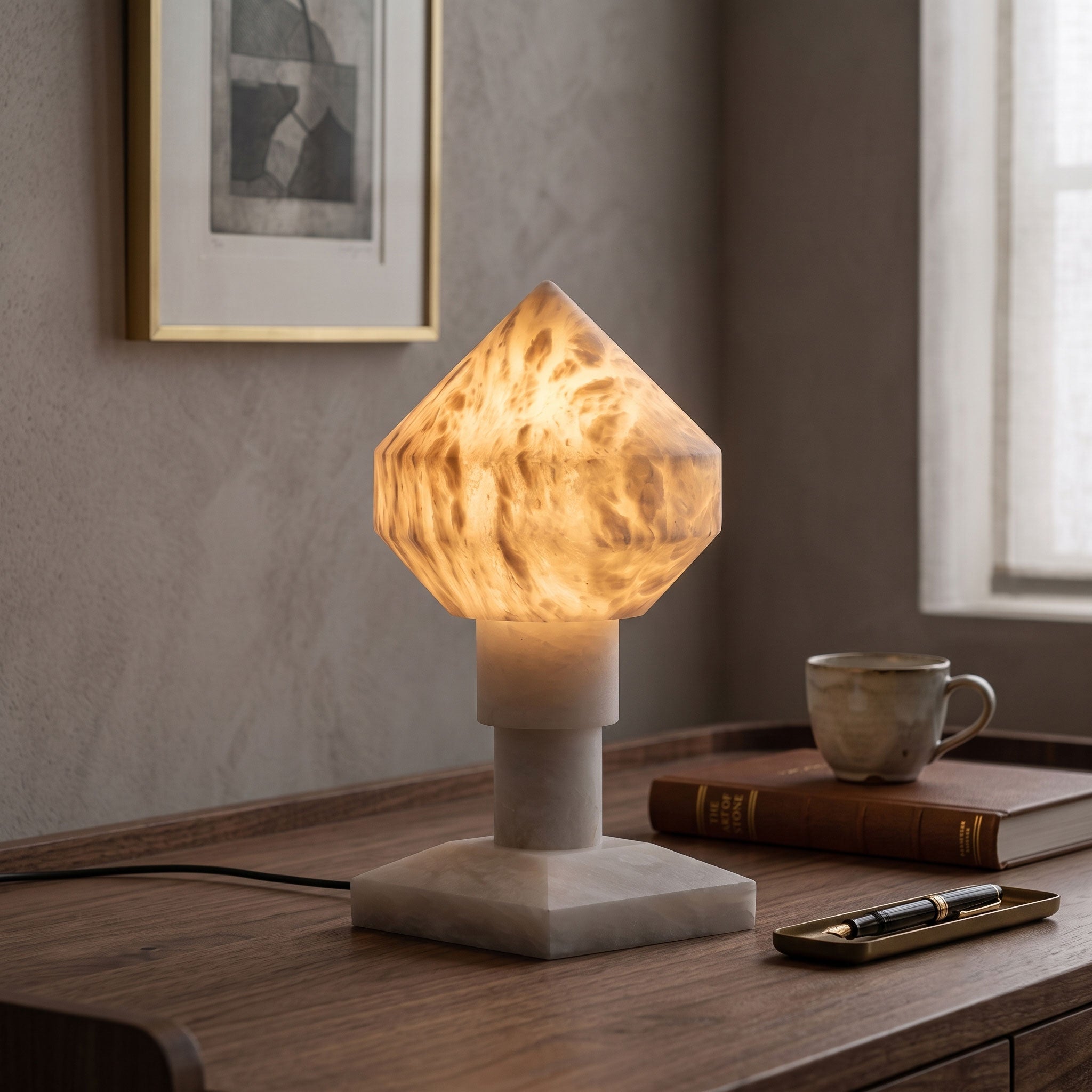 Lyra Alabaster Table Lamp