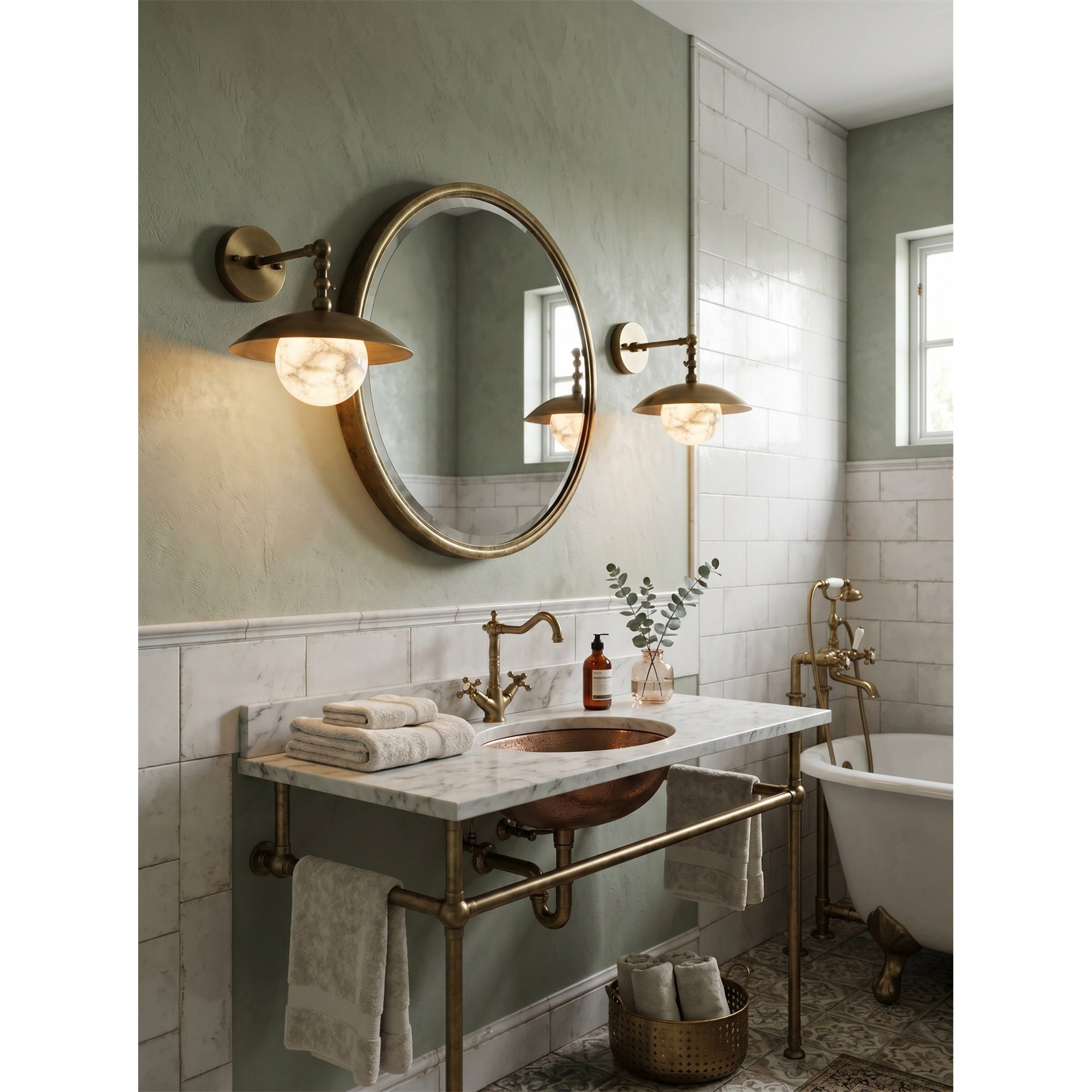 Marie Petite Alabaster Wall Sconce