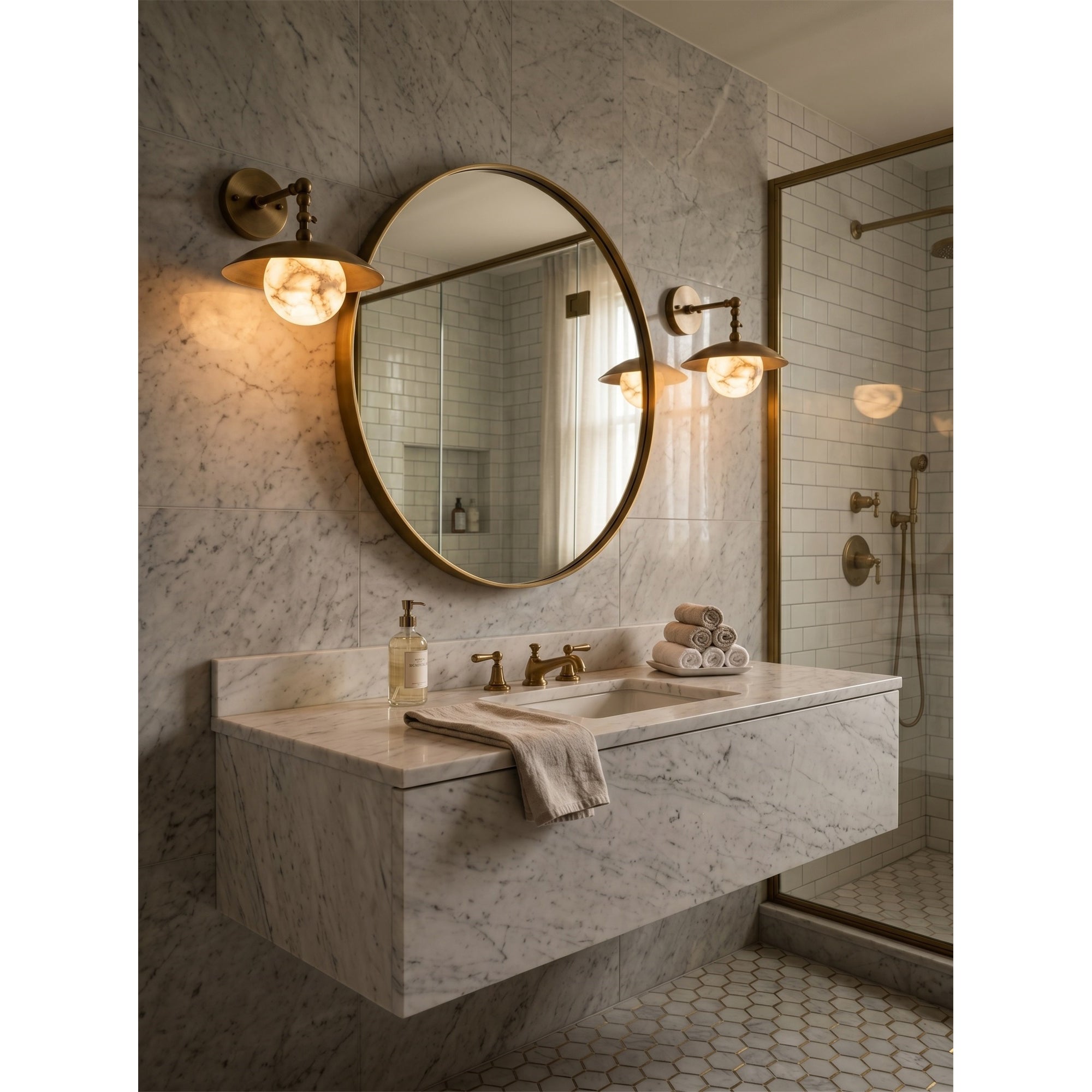 Marie Petite Alabaster Wall Sconce