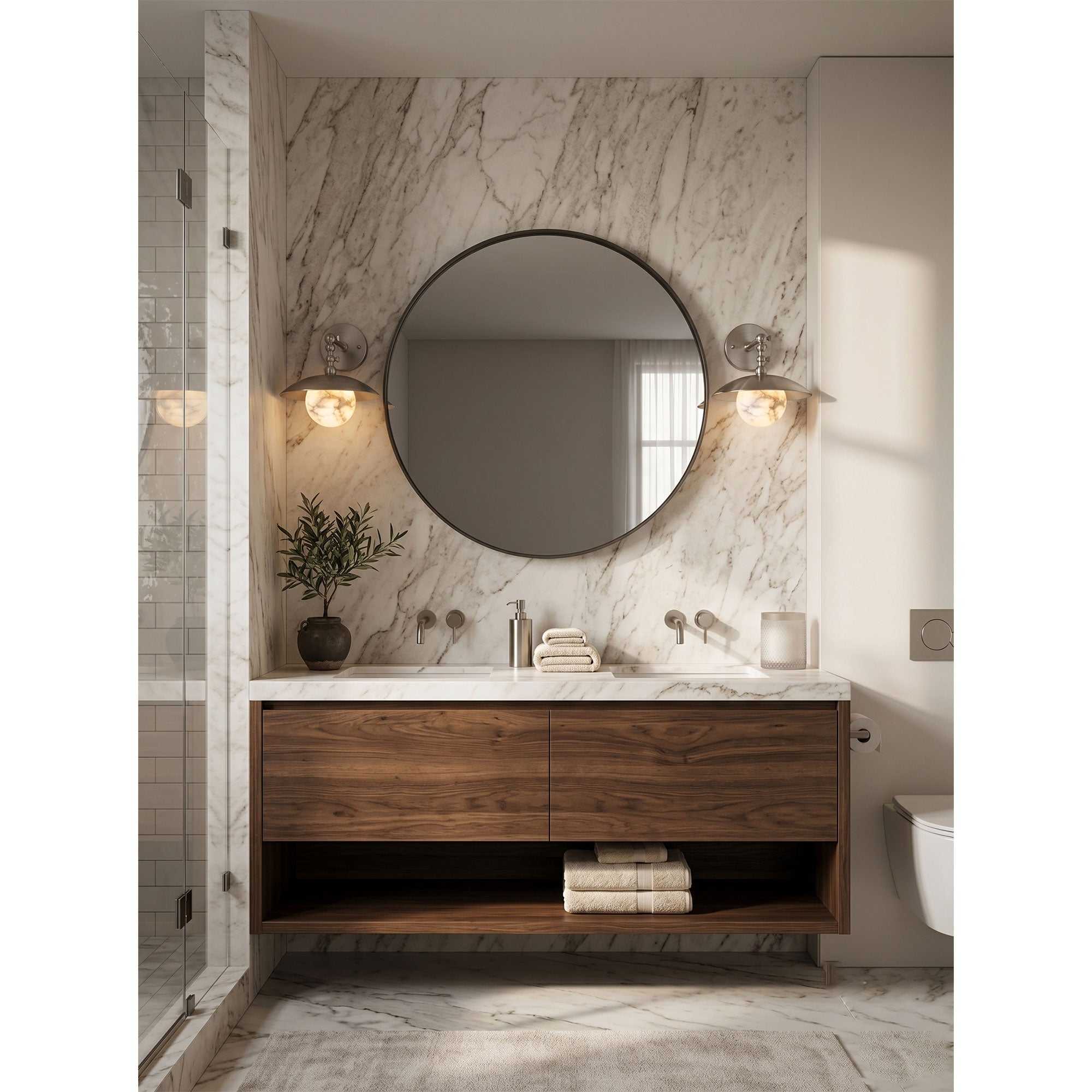 Marie Petite Alabaster Wall Sconce