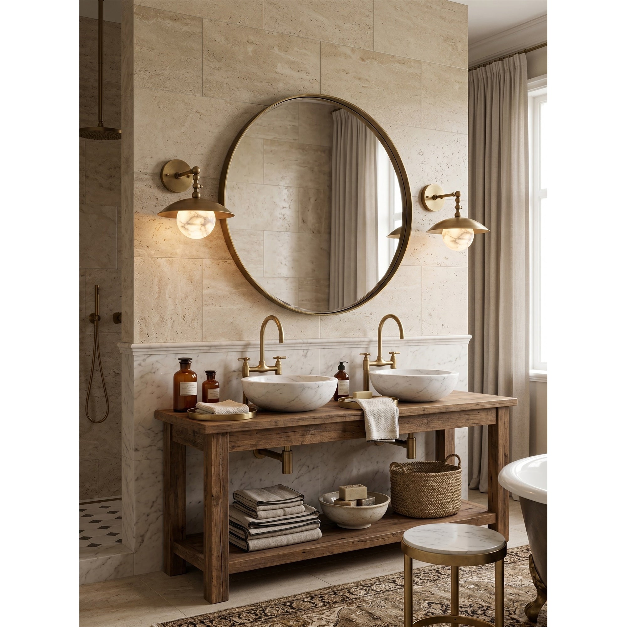 Marie Petite Alabaster Wall Sconce