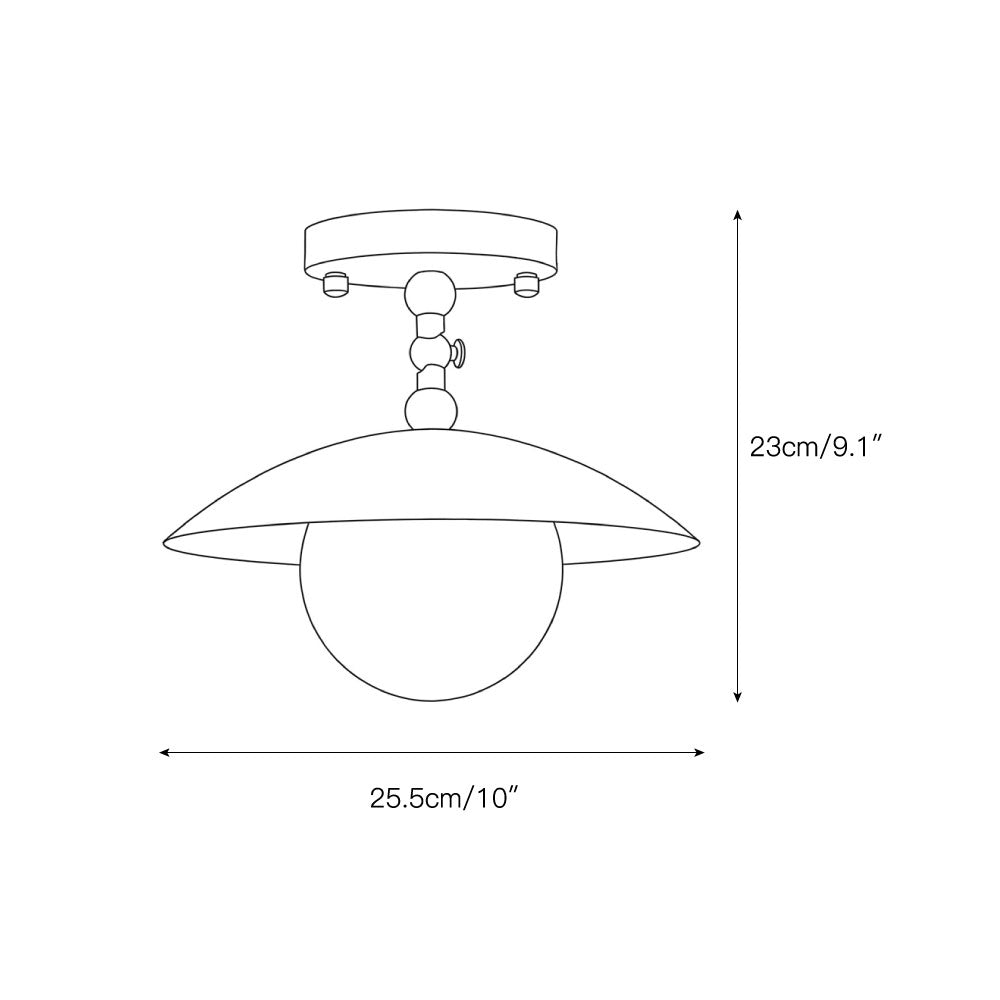Marie Petite Hammer Pattern Flush Mount