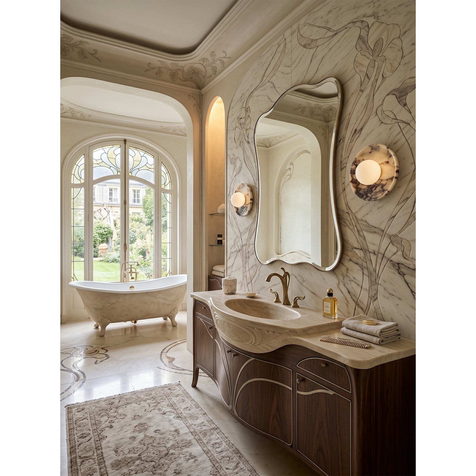 Marvielle Marble Onyx Wall Sconce