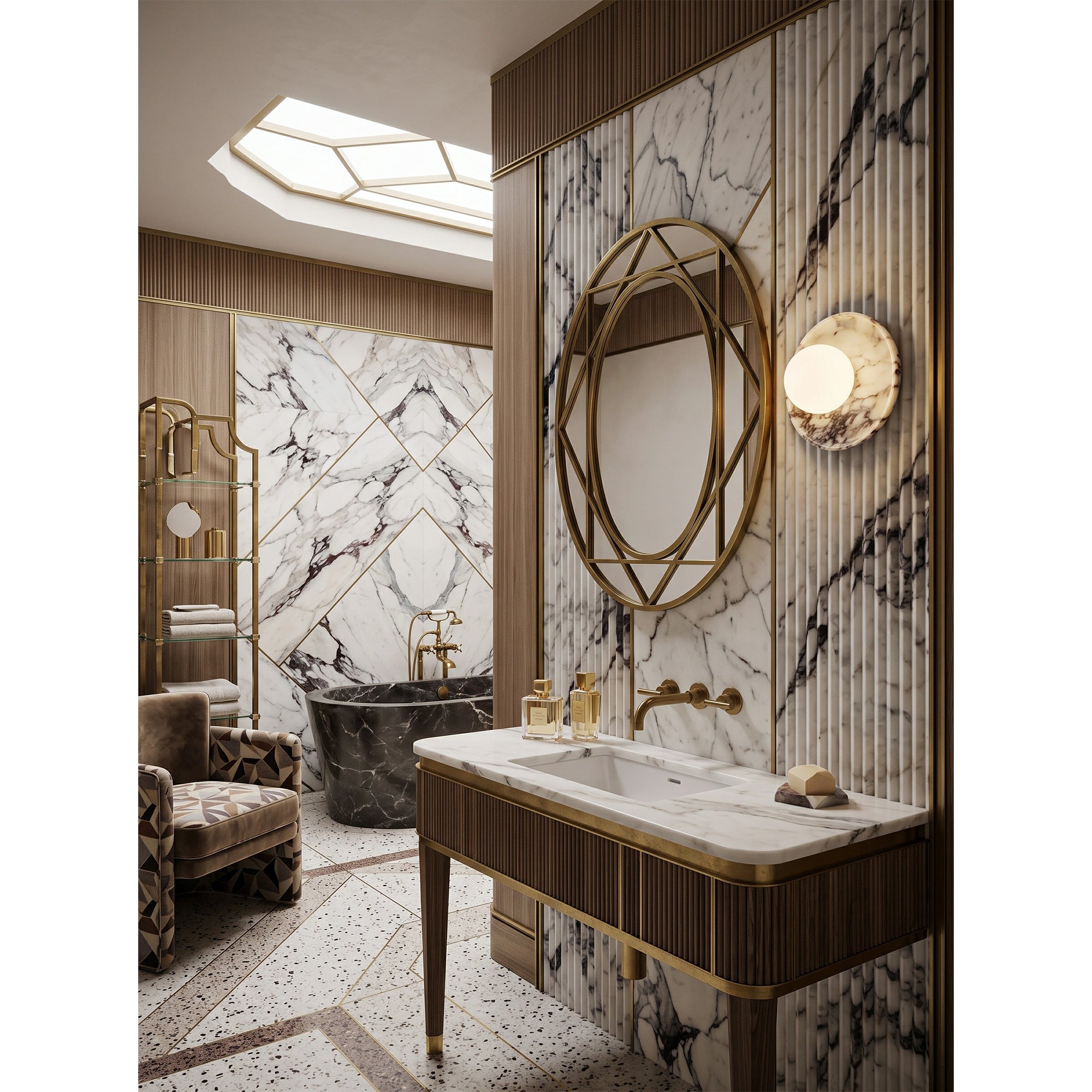 Marvielle Marble Onyx Wall Sconce