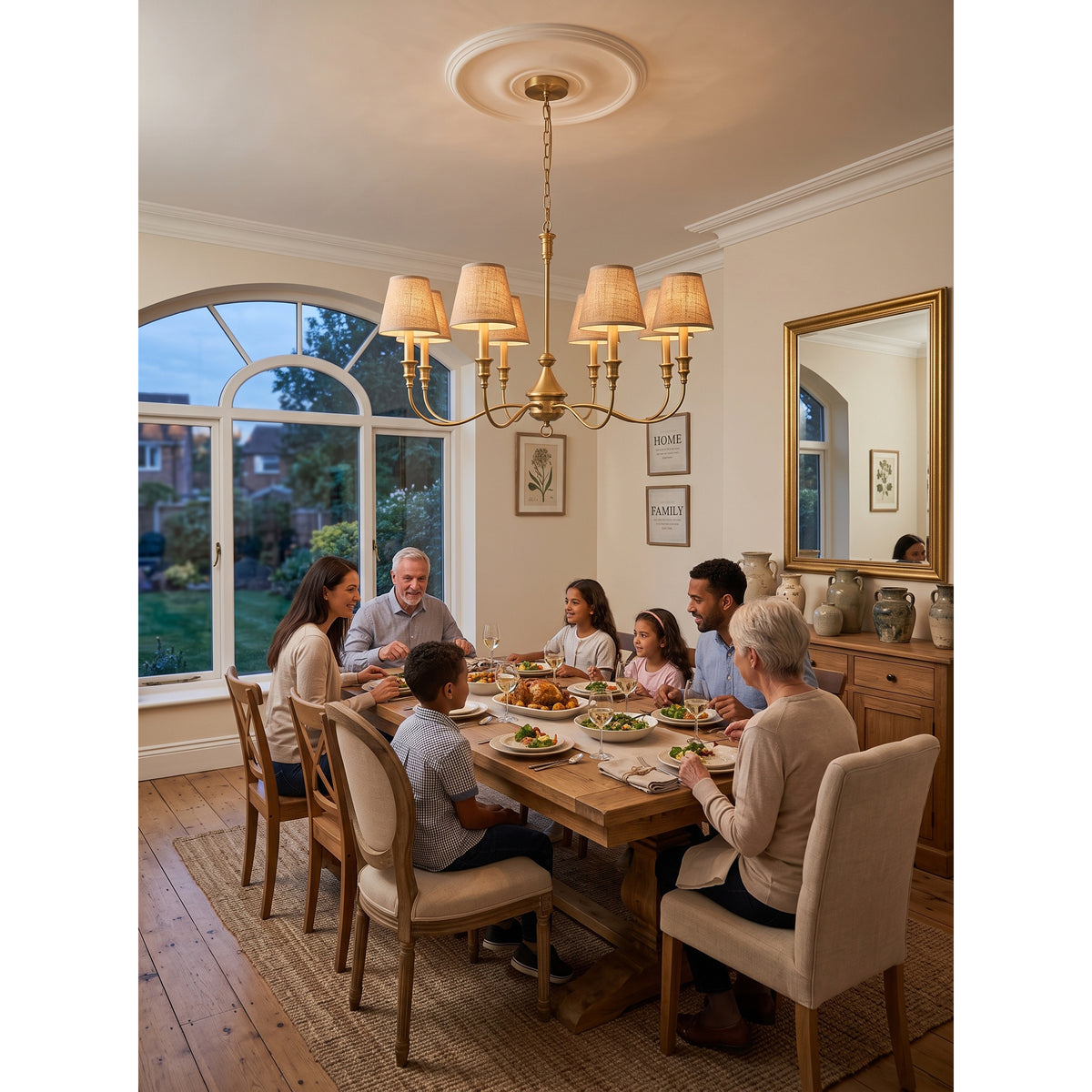 Marypaz Linen Chandelier – detail 4