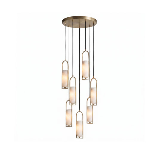 Melange Alabaster Cluster Chandelier