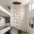 Cargar la imagen en la vista de la galería, Melange Alabaster Cluster Chandelier
