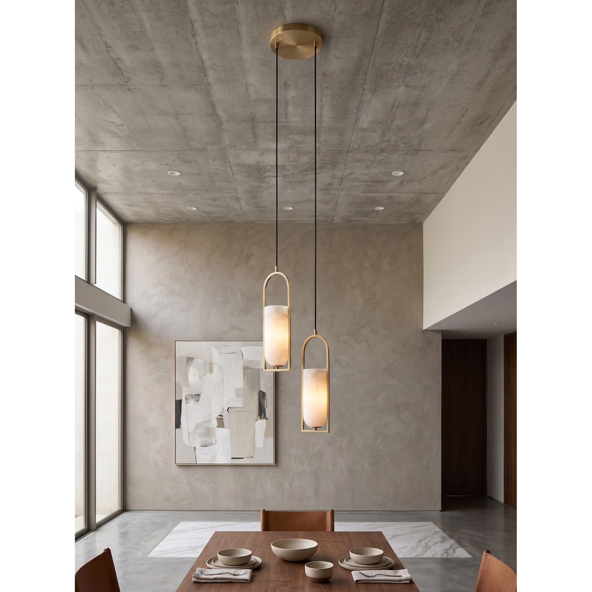 Melange Alabaster Cluster Chandelier