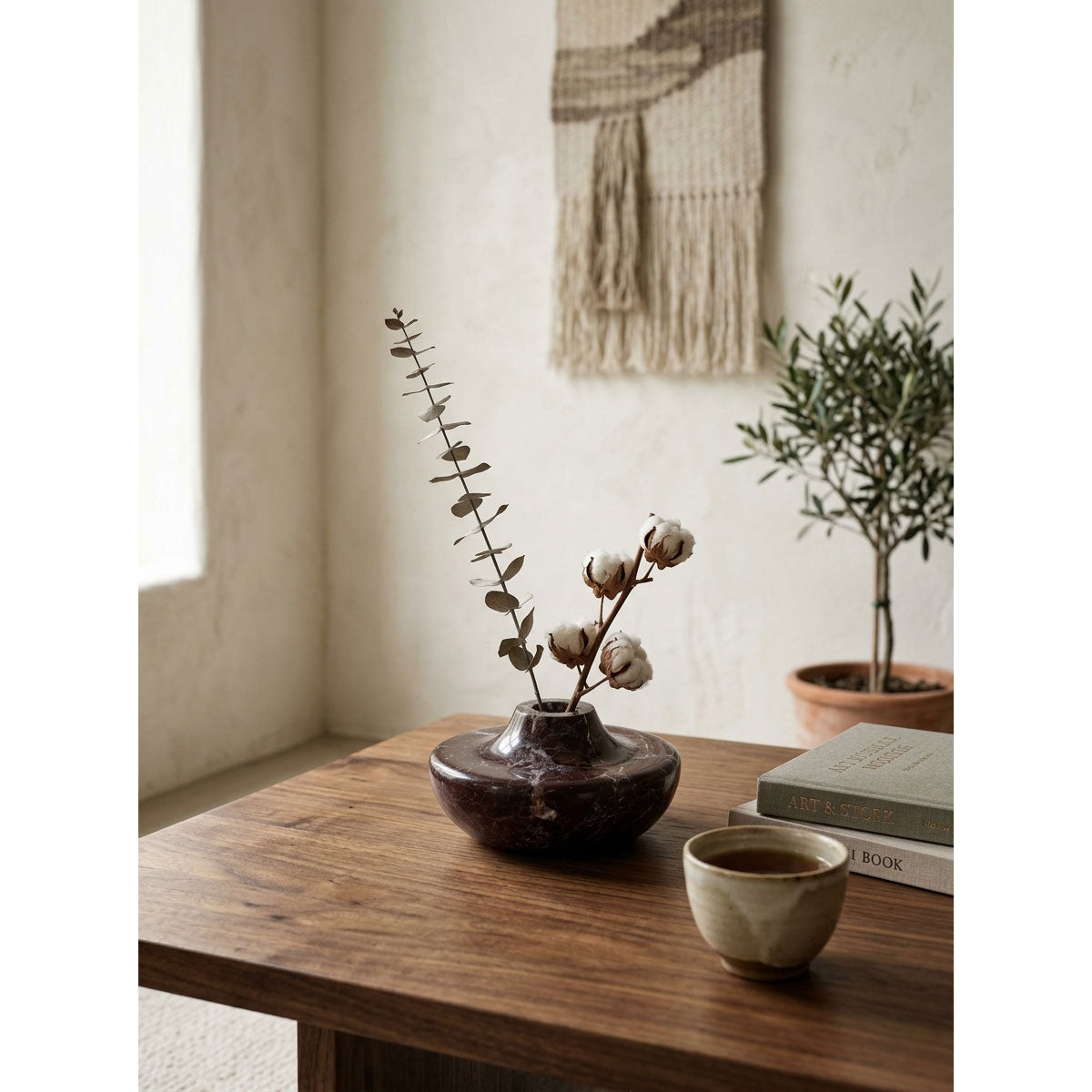 Merlot Marble Candle Holder