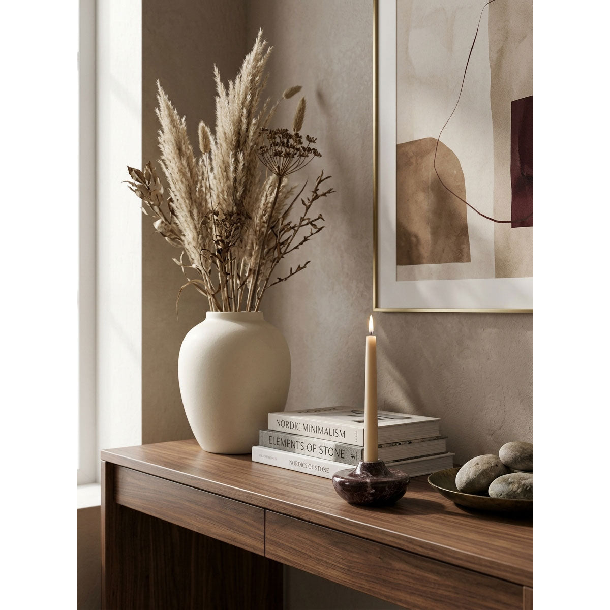 Merlot Marble Candle Holder