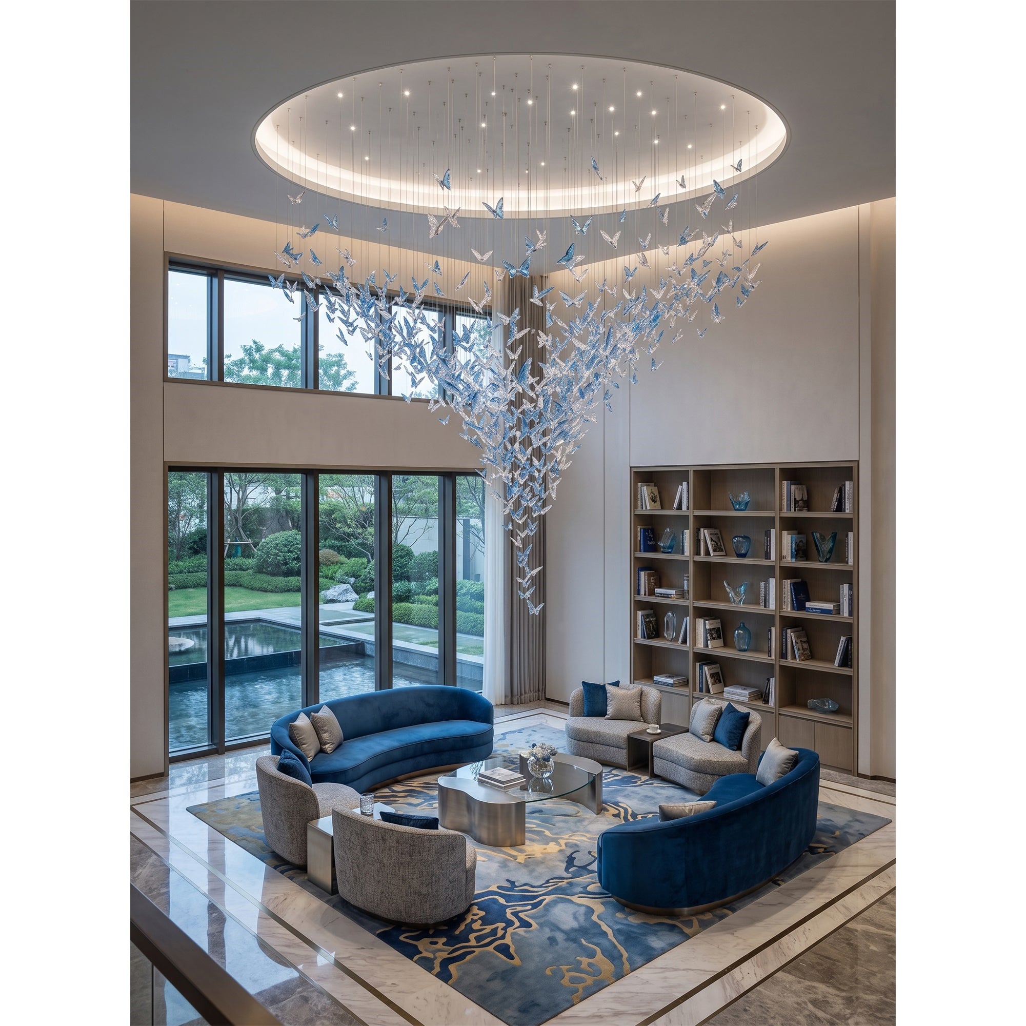 Metamorphosis Aura Butterfly Cascade Chandelier